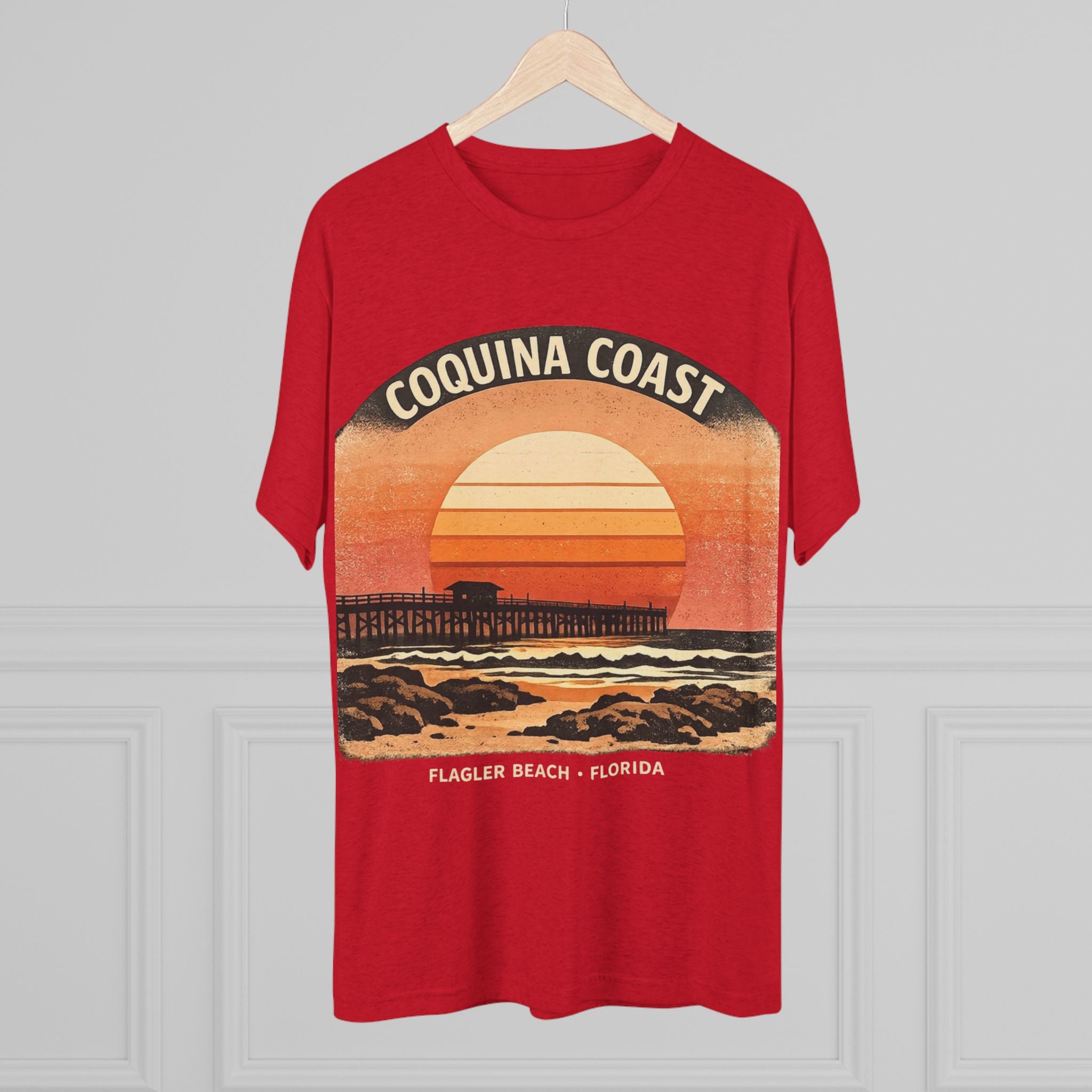 Coquina Coast Flagler Beach Sunset T‑Shirt