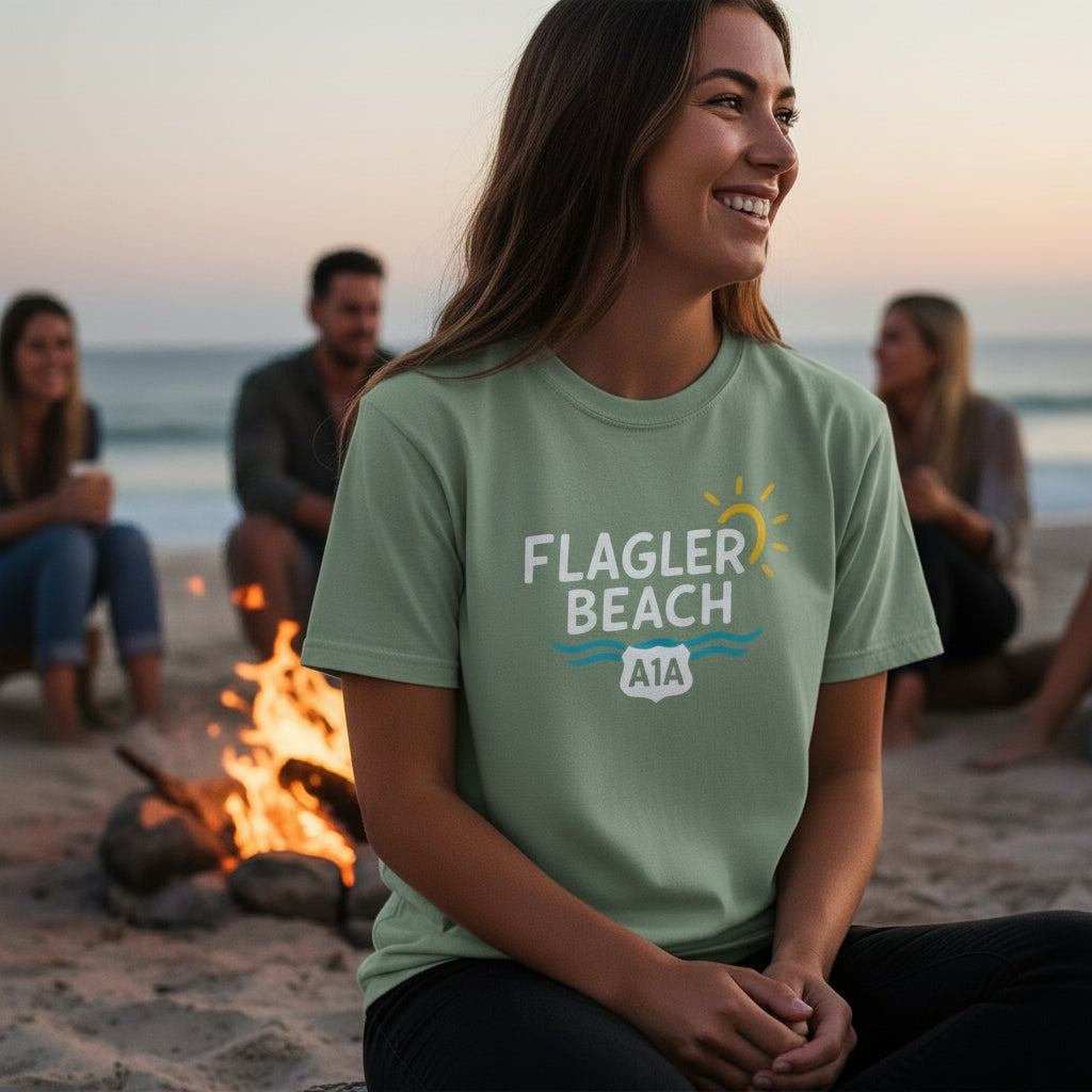 Coastal Beach Town Unisex T-shirt - Flagler Beach Vibes