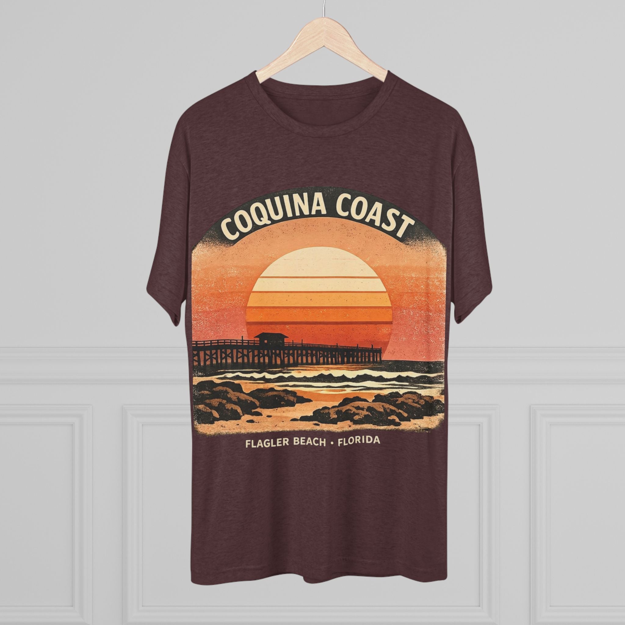 Coquina Coast Flagler Beach Sunset T‑Shirt