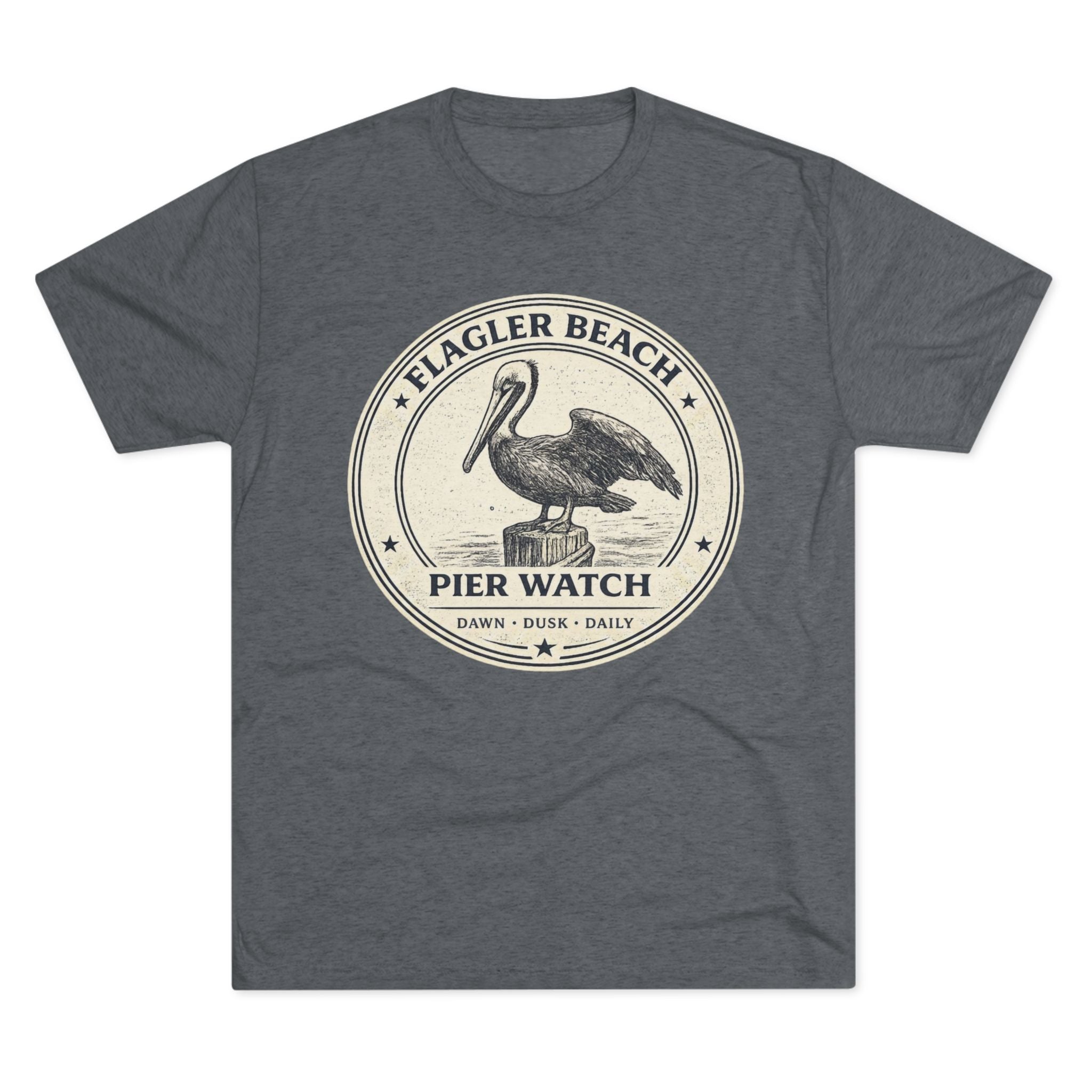 Flagler Beach Pier Watch Pelican T‑Shirt