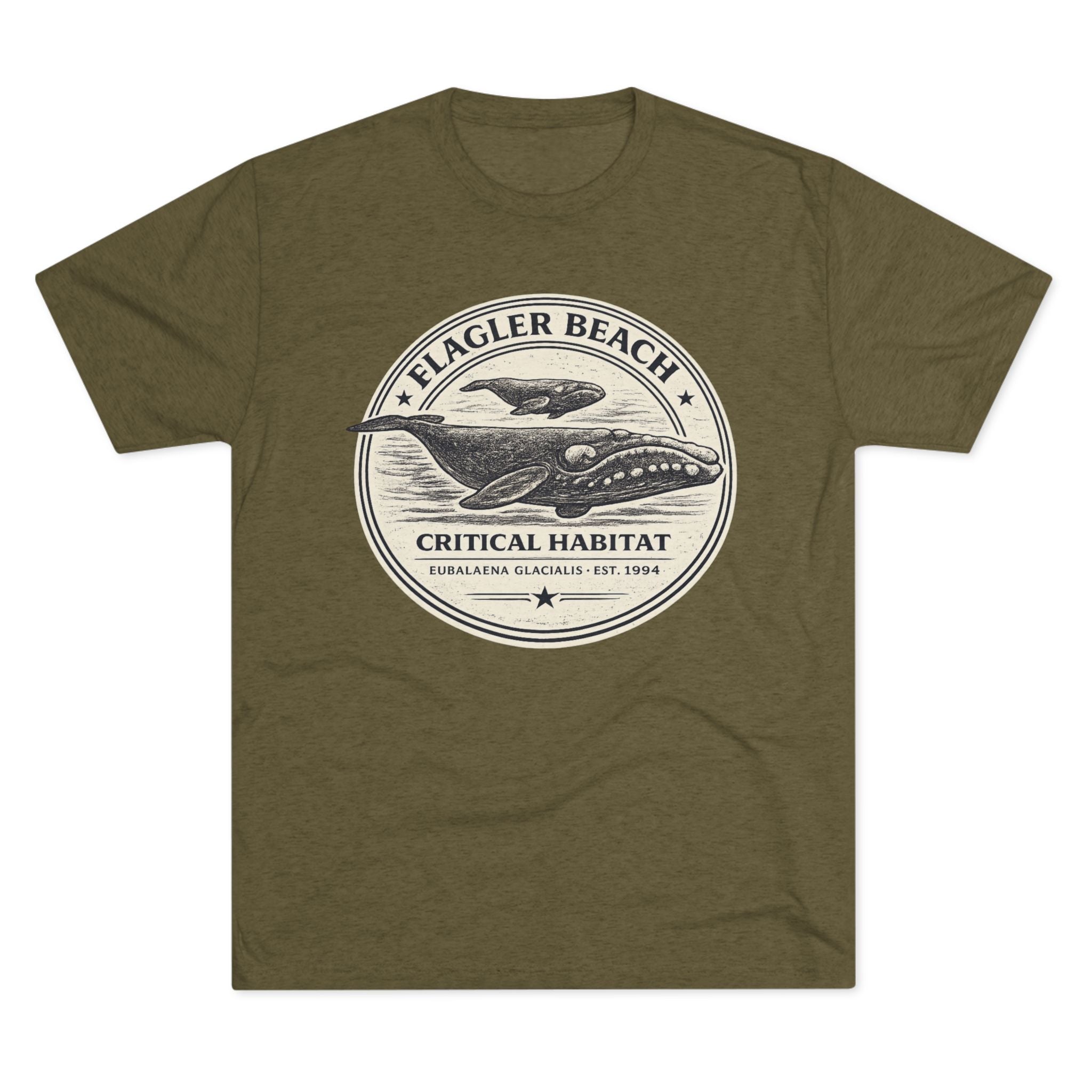 Flagler Beach Whale Tee — Critical Habitat Vintage Surf T‑Shirt