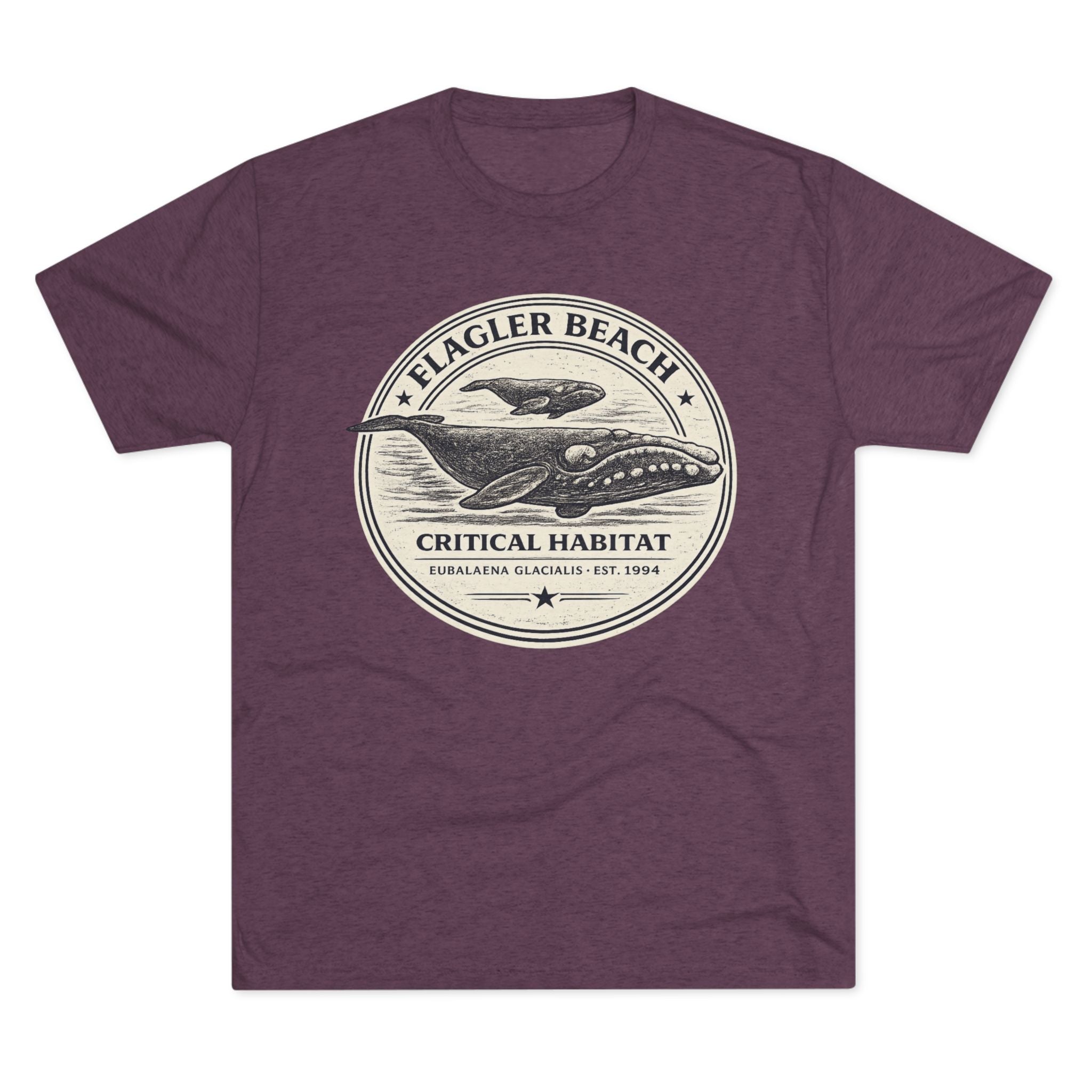 Flagler Beach Whale Tee — Critical Habitat Vintage Surf T‑Shirt