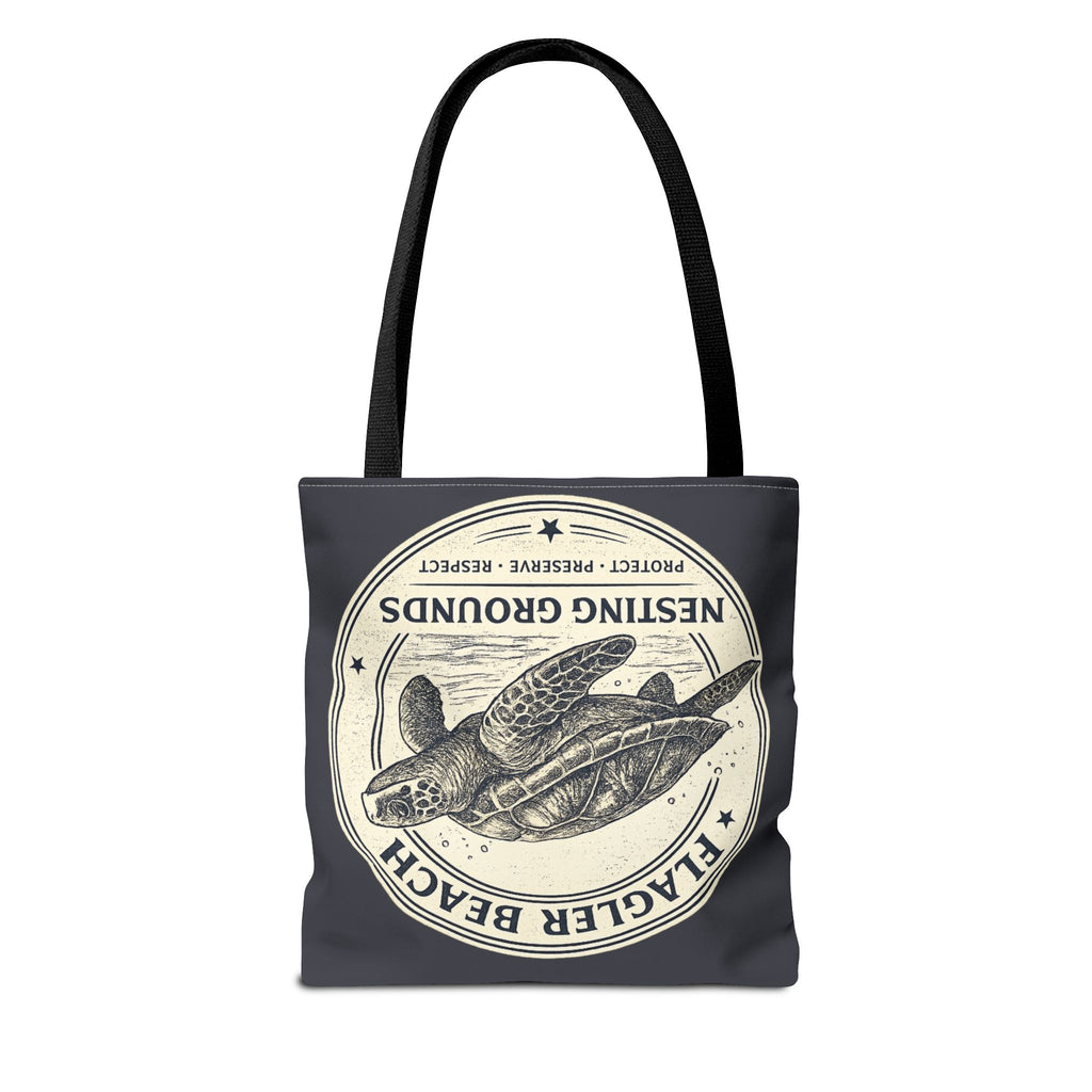 Flagler Beach Turtle Tote Bag — Nesting Grounds Conservation Canvas Tote