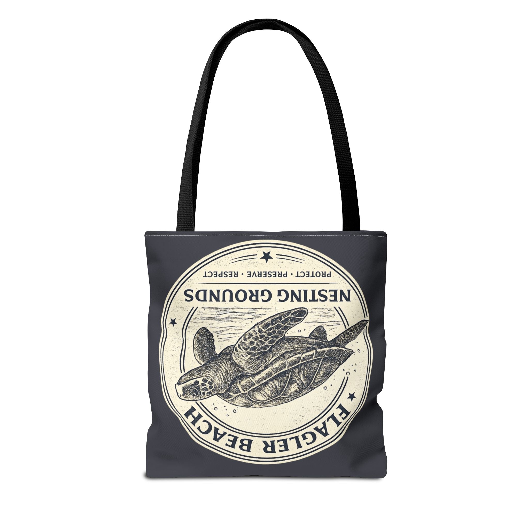 Flagler Beach Turtle Tote Bag — Nesting Grounds Conservation Canvas Tote