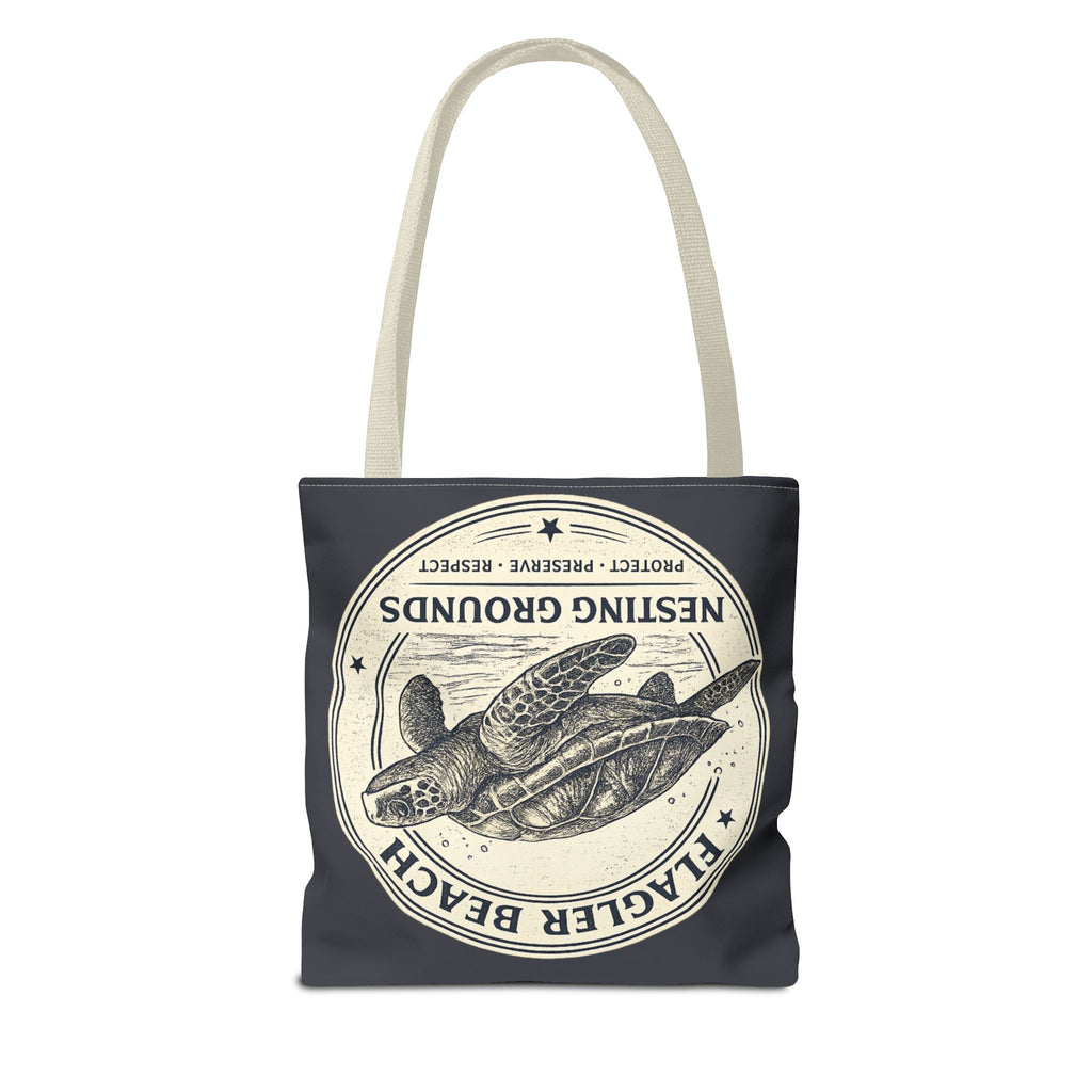 Flagler Beach Turtle Tote Bag — Nesting Grounds Conservation Canvas Tote