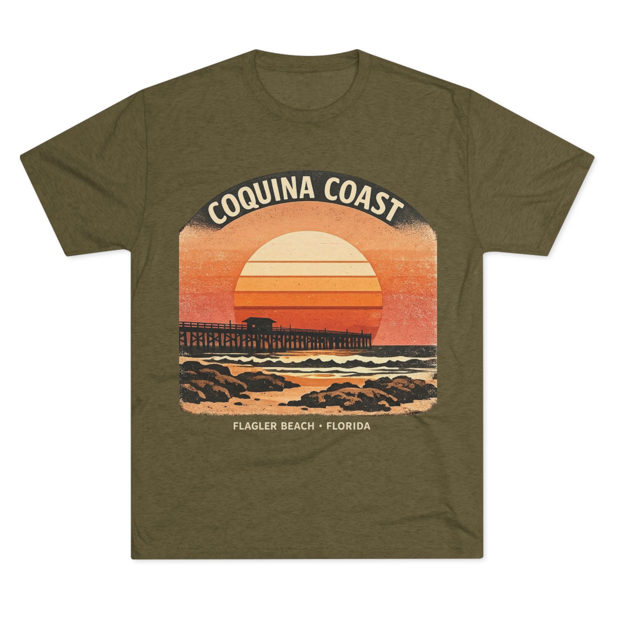 Coquina Coast Flagler Beach Sunset T‑Shirt