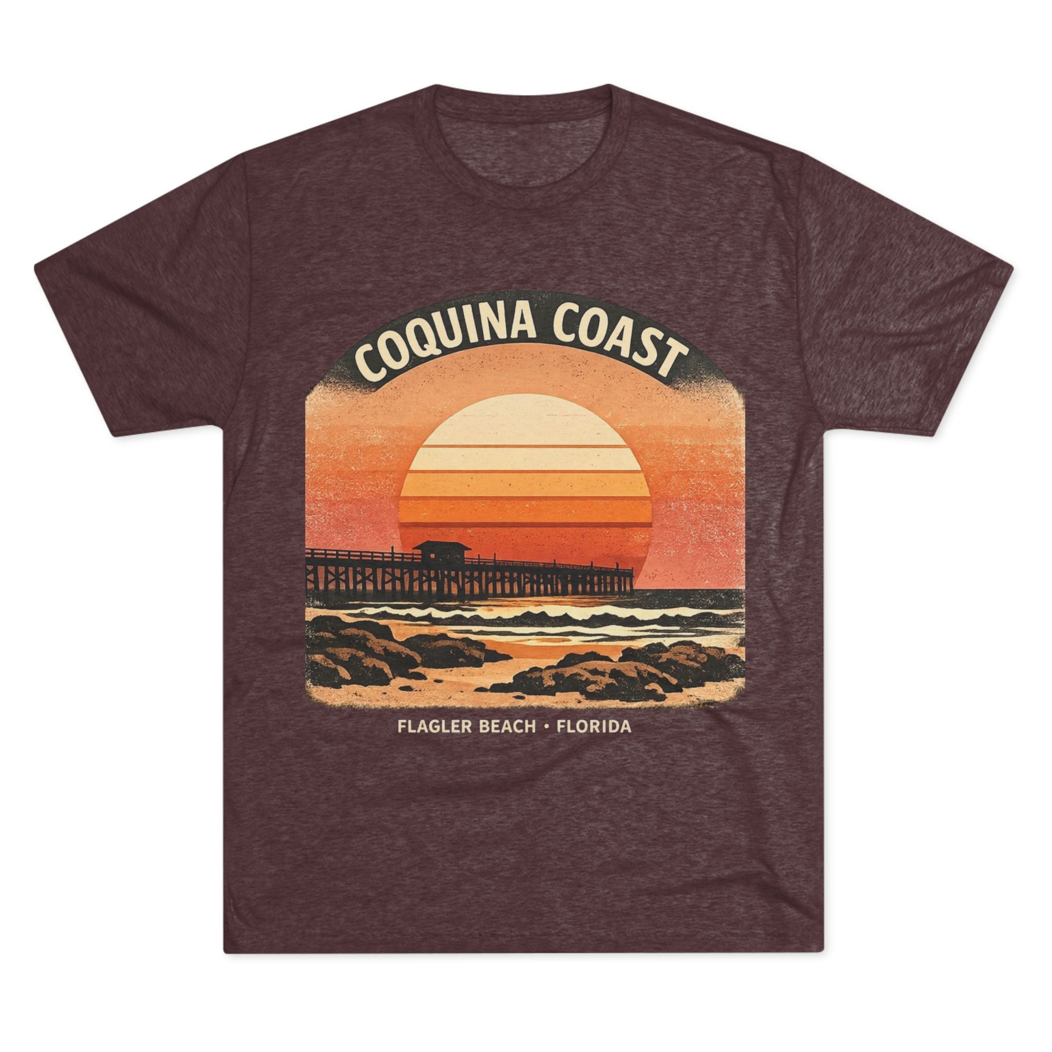 Coquina Coast Flagler Beach Sunset T‑Shirt