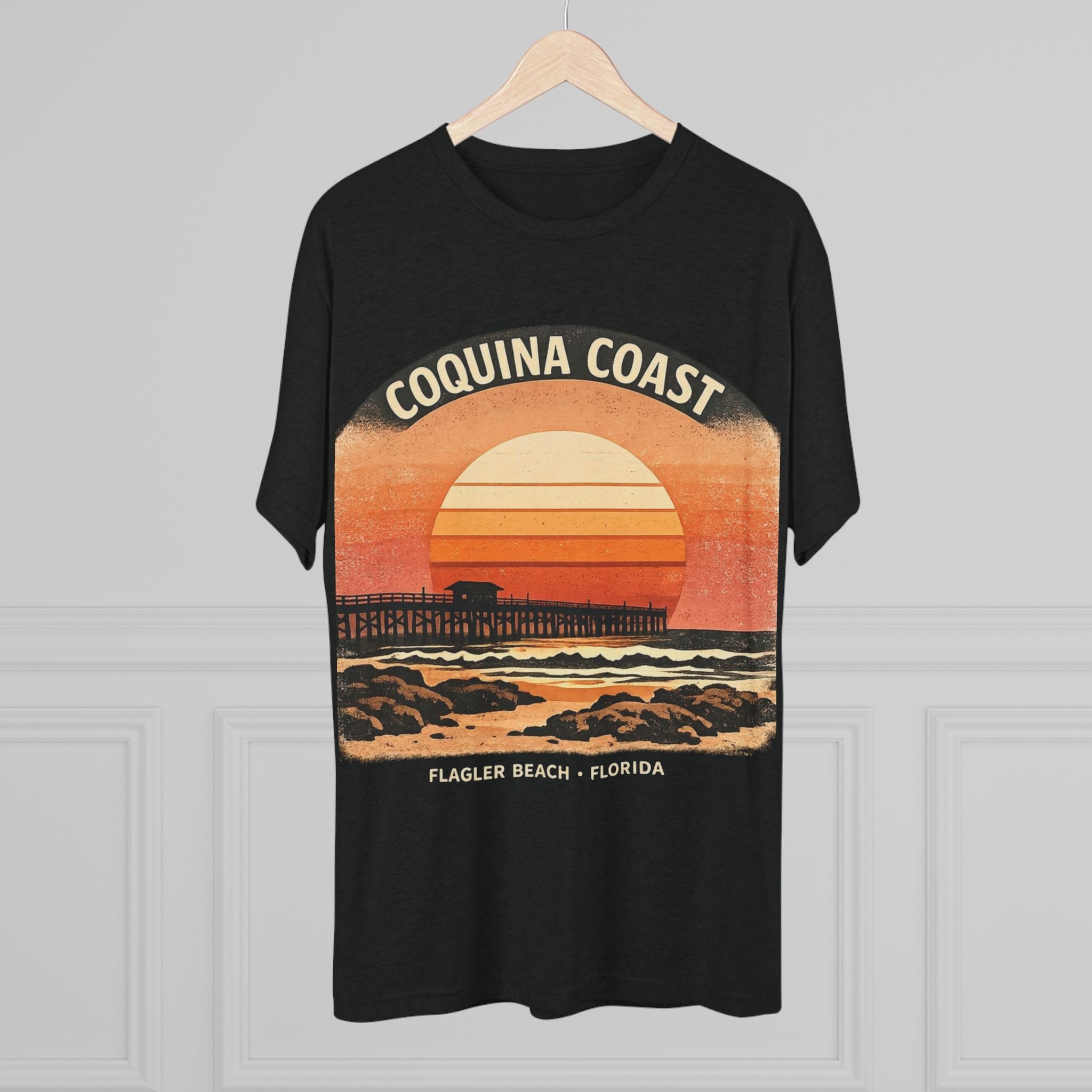 Coquina Coast Flagler Beach Sunset T‑Shirt