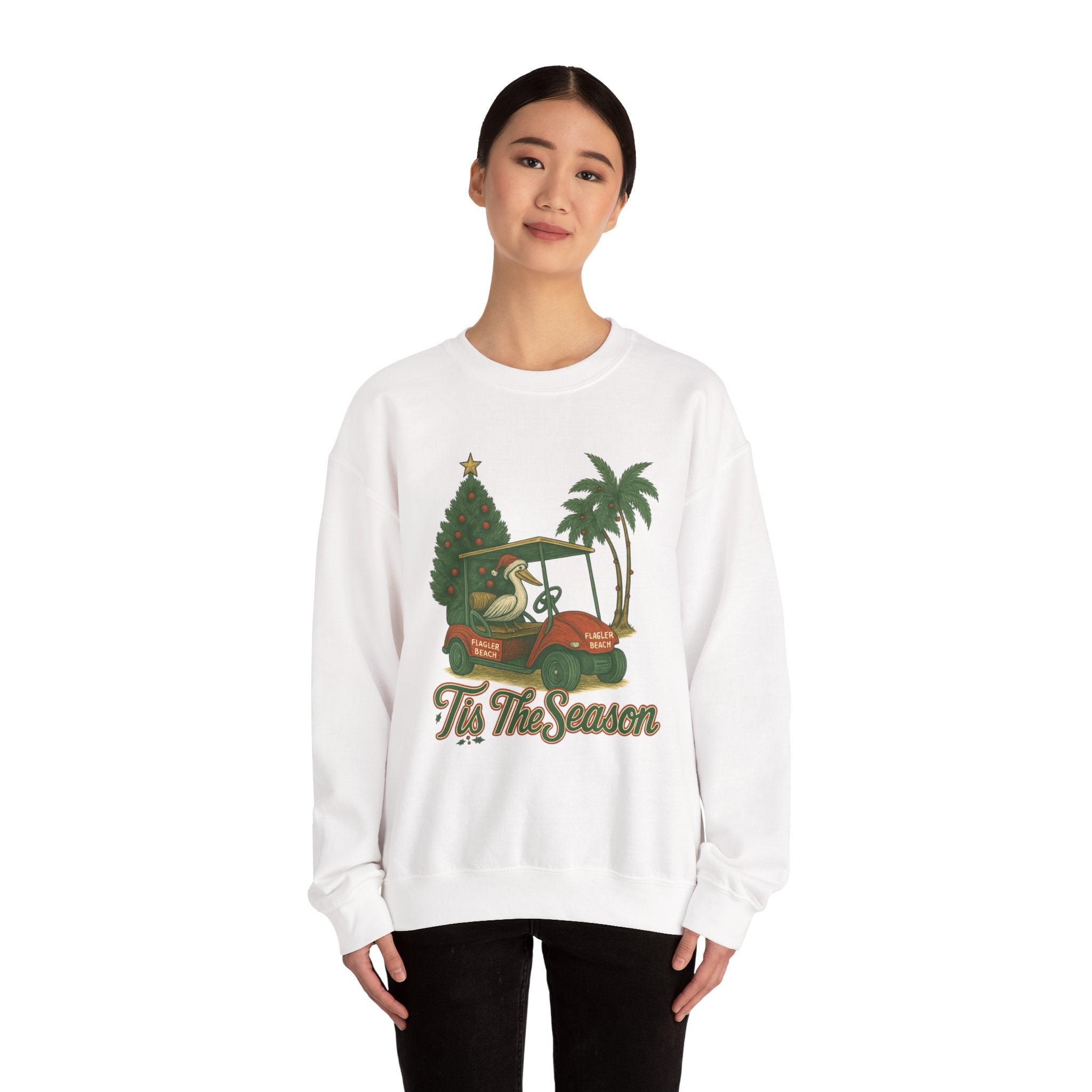 Flagler Beach Christmas Crewneck Sweatshirt - 'Tis The Season