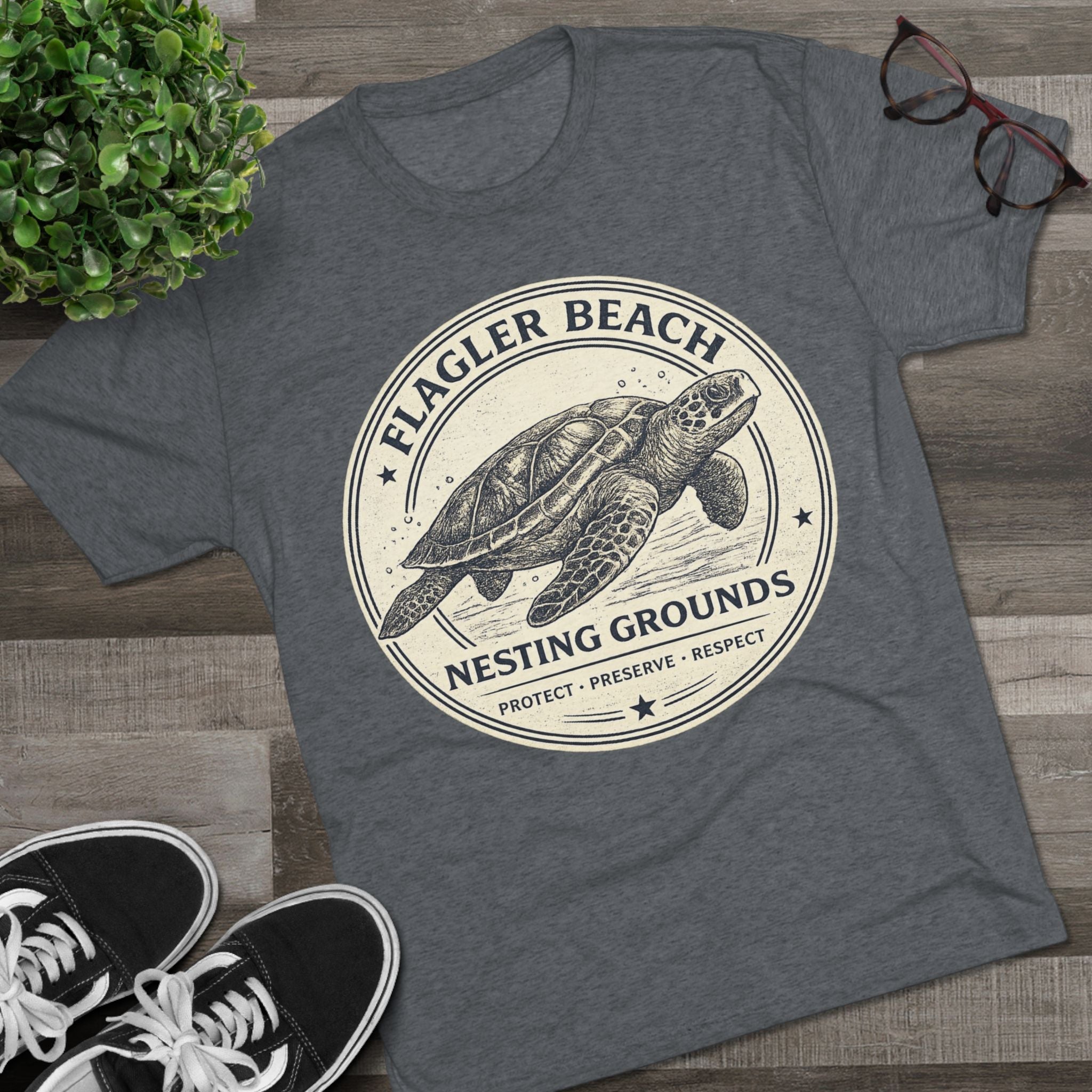 Flagler Beach Sea Turtle Tee — Nesting Grounds Conservation T‑Shirt