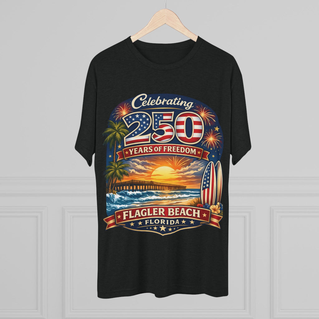 Flagler Beach Florida 250 Years of Freedom Sunset T-Shirt