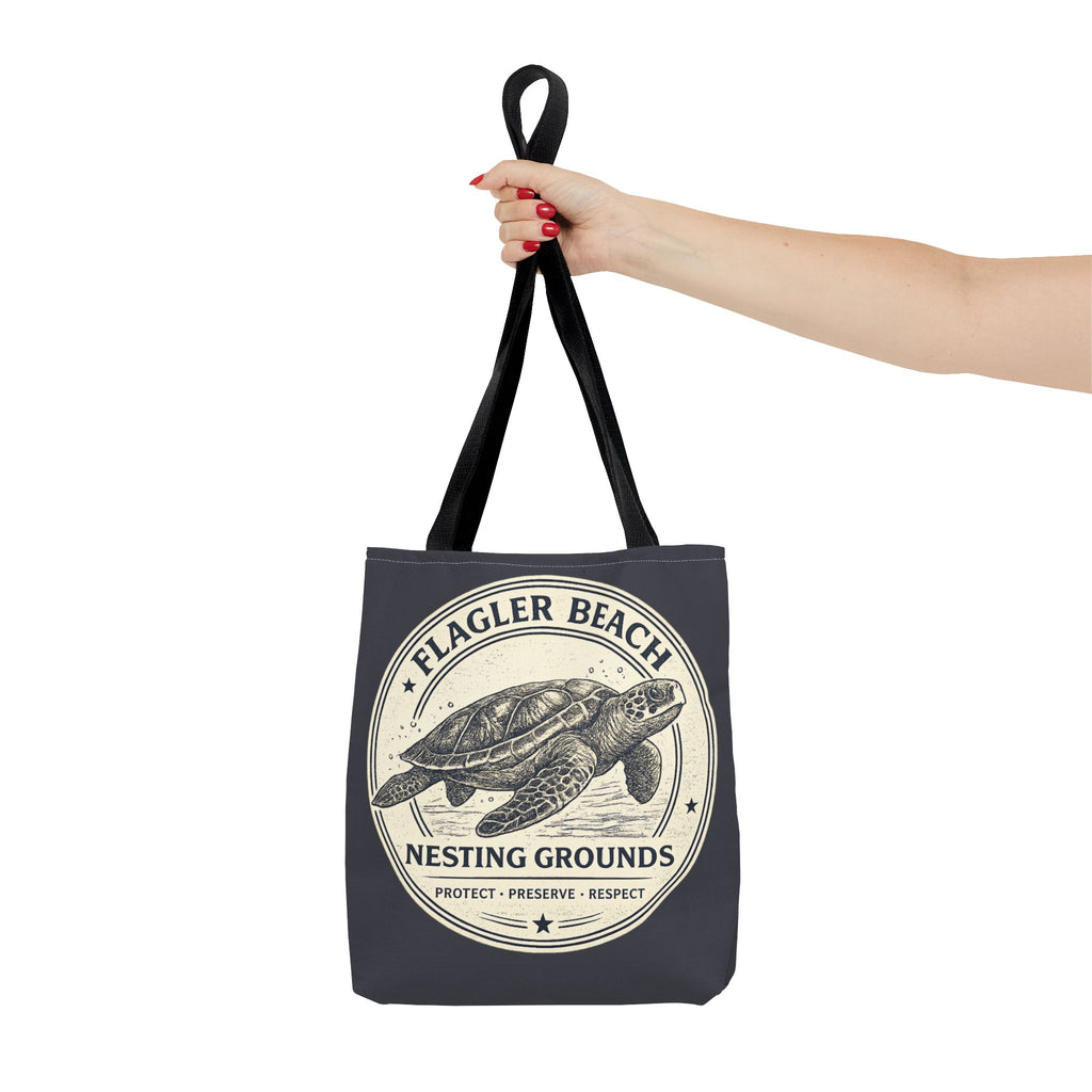 Flagler Beach Turtle Tote Bag — Nesting Grounds Conservation Canvas Tote