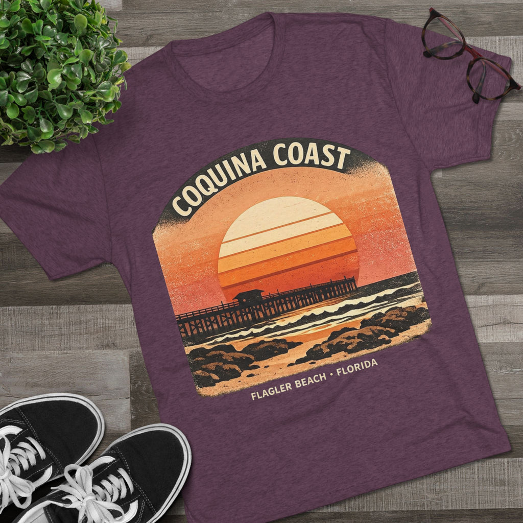 Coquina Coast Flagler Beach Sunset T‑Shirt