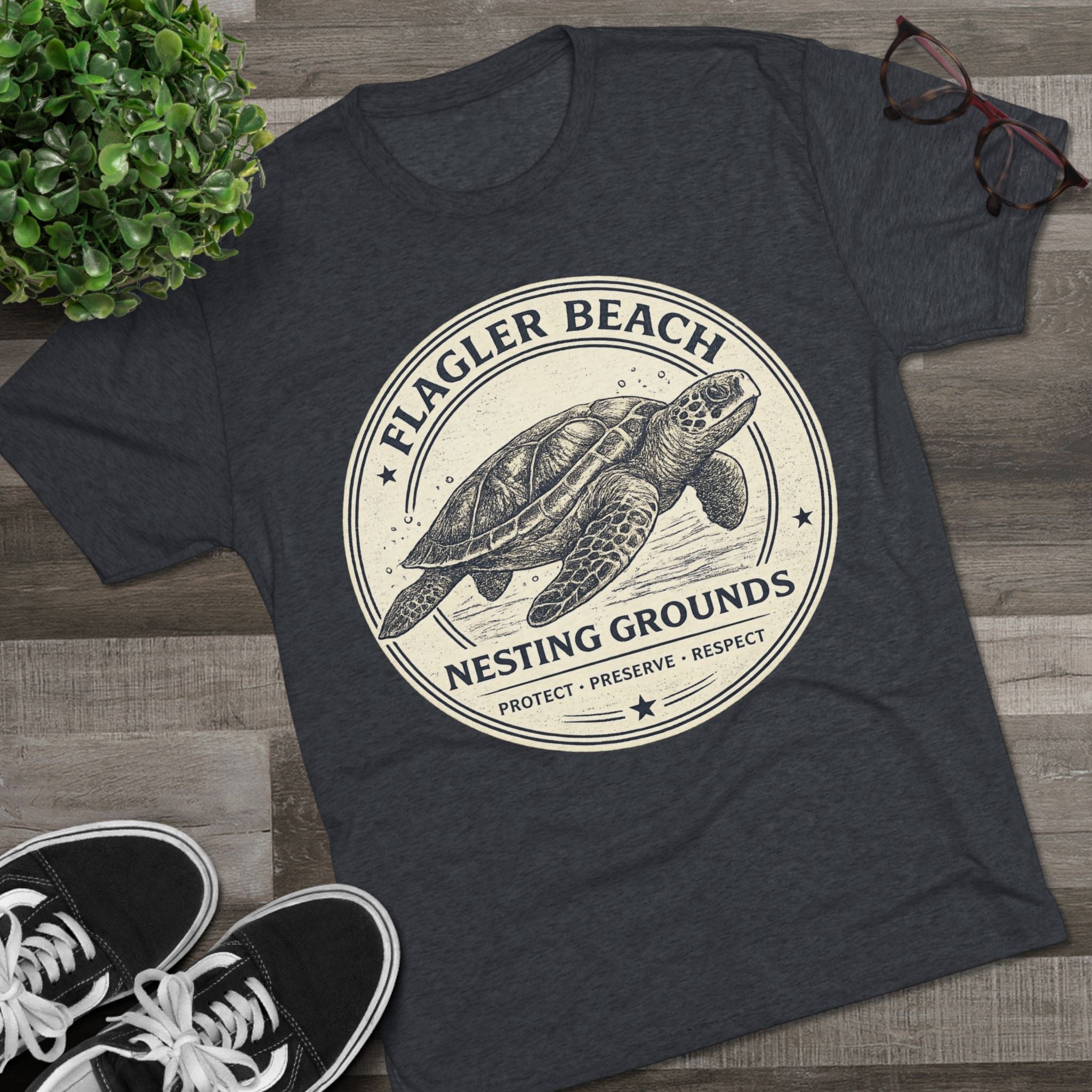 Flagler Beach Sea Turtle Tee — Nesting Grounds Conservation T‑Shirt