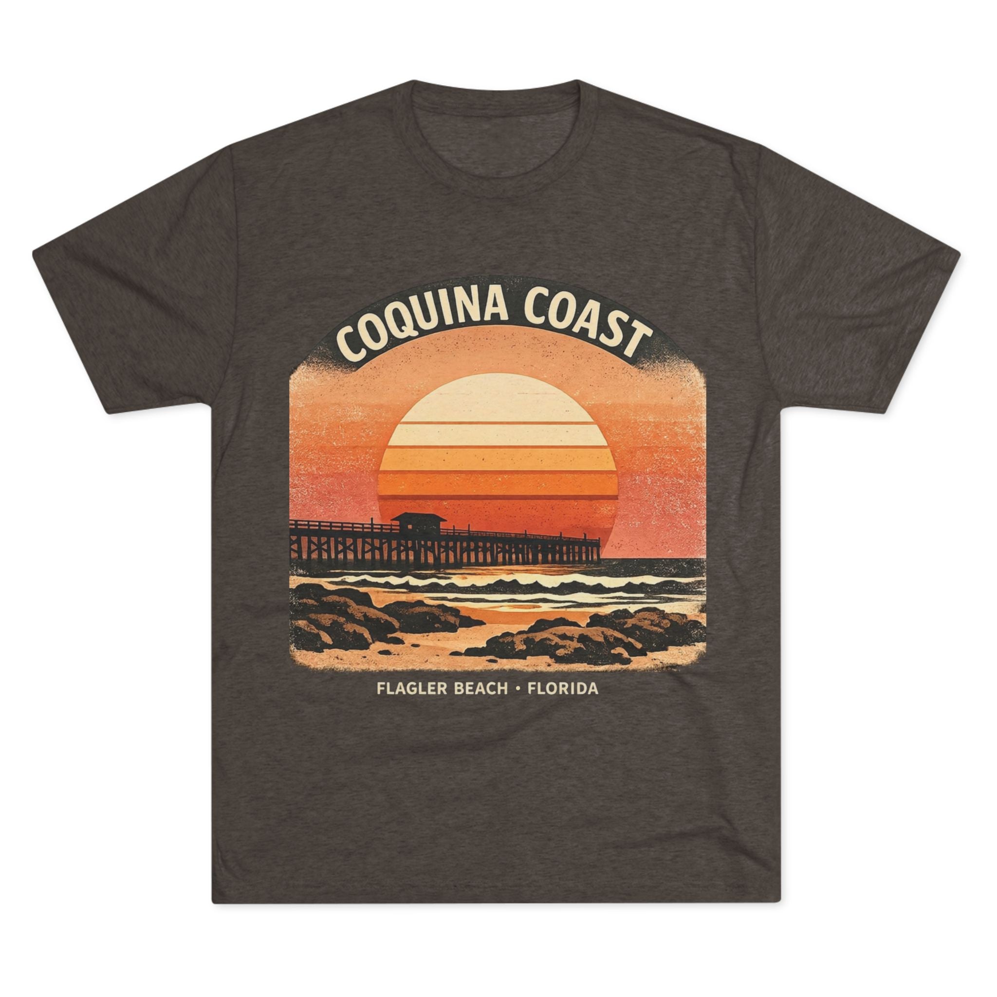 Coquina Coast Flagler Beach Sunset T‑Shirt