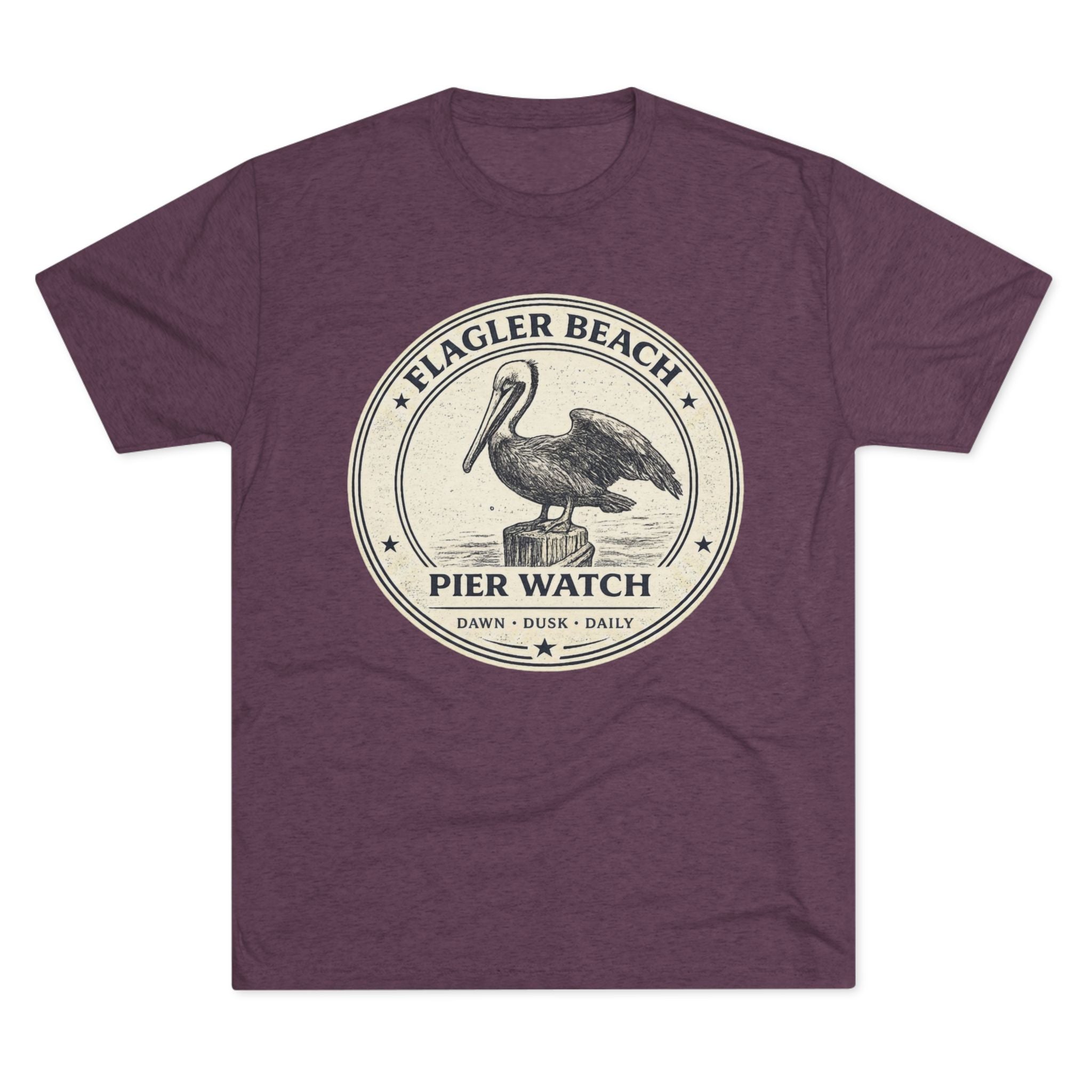 Flagler Beach Pier Watch Pelican T‑Shirt