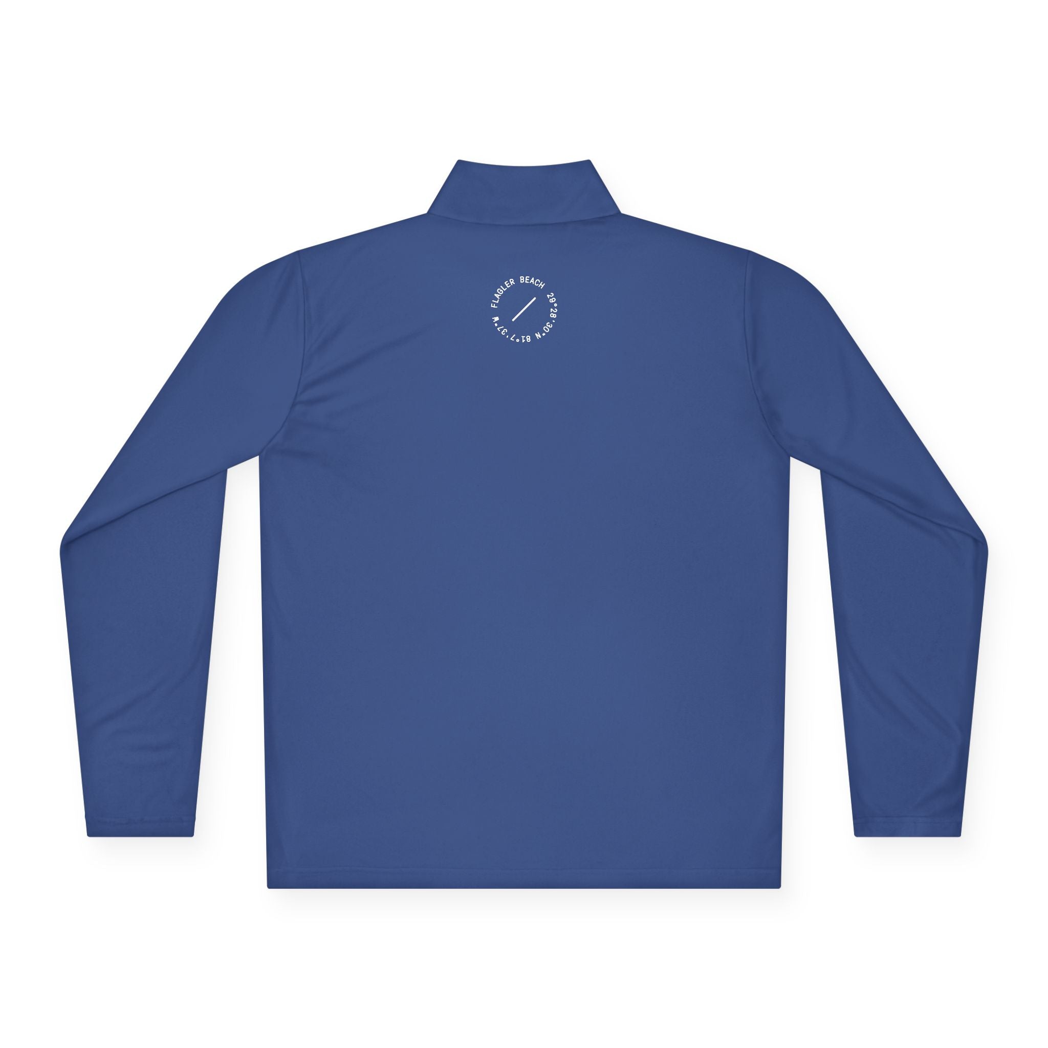 Flagler Beach A1A Quarter-Zip Pullover — Coastal Flag Graphic
