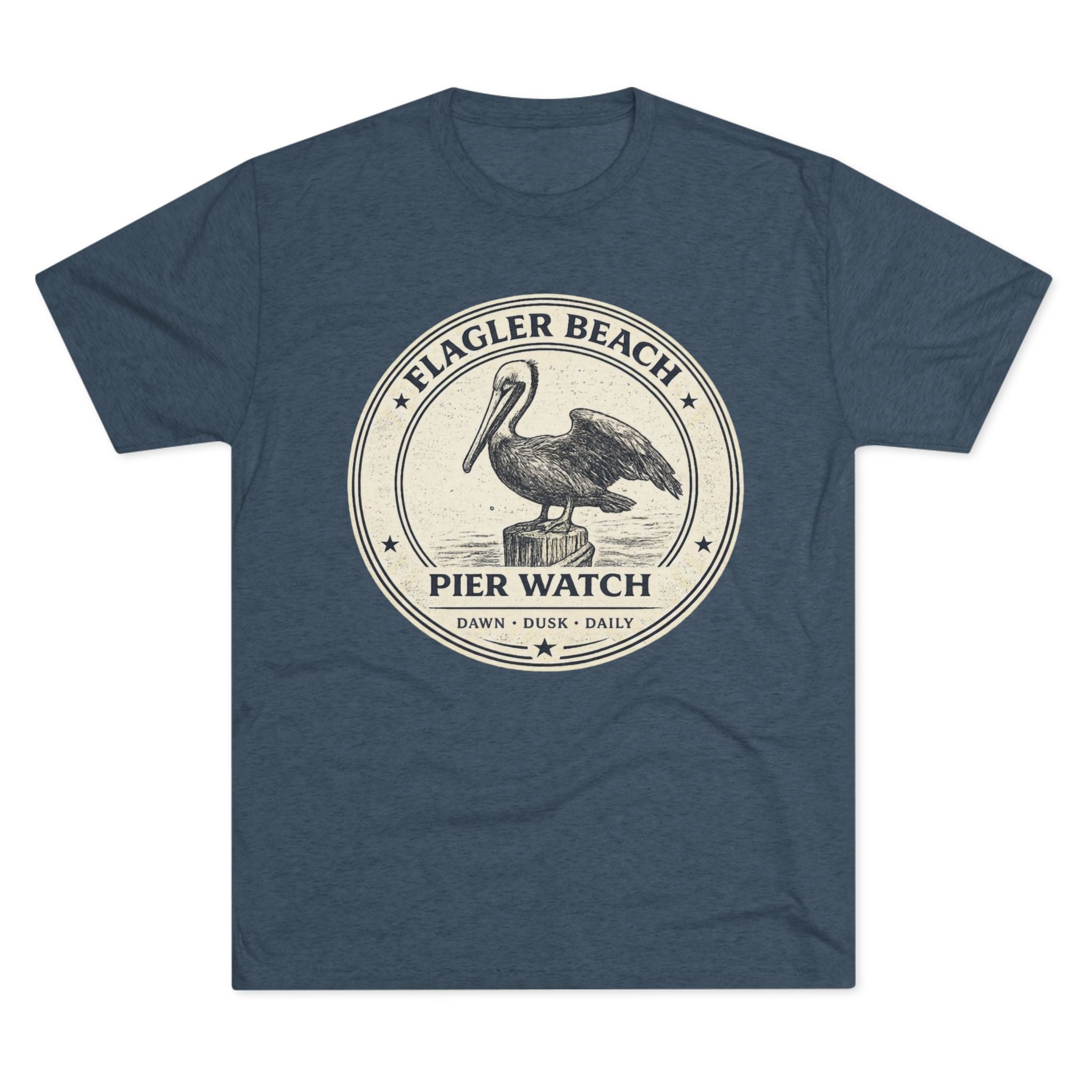 Flagler Beach Pier Watch Pelican T‑Shirt