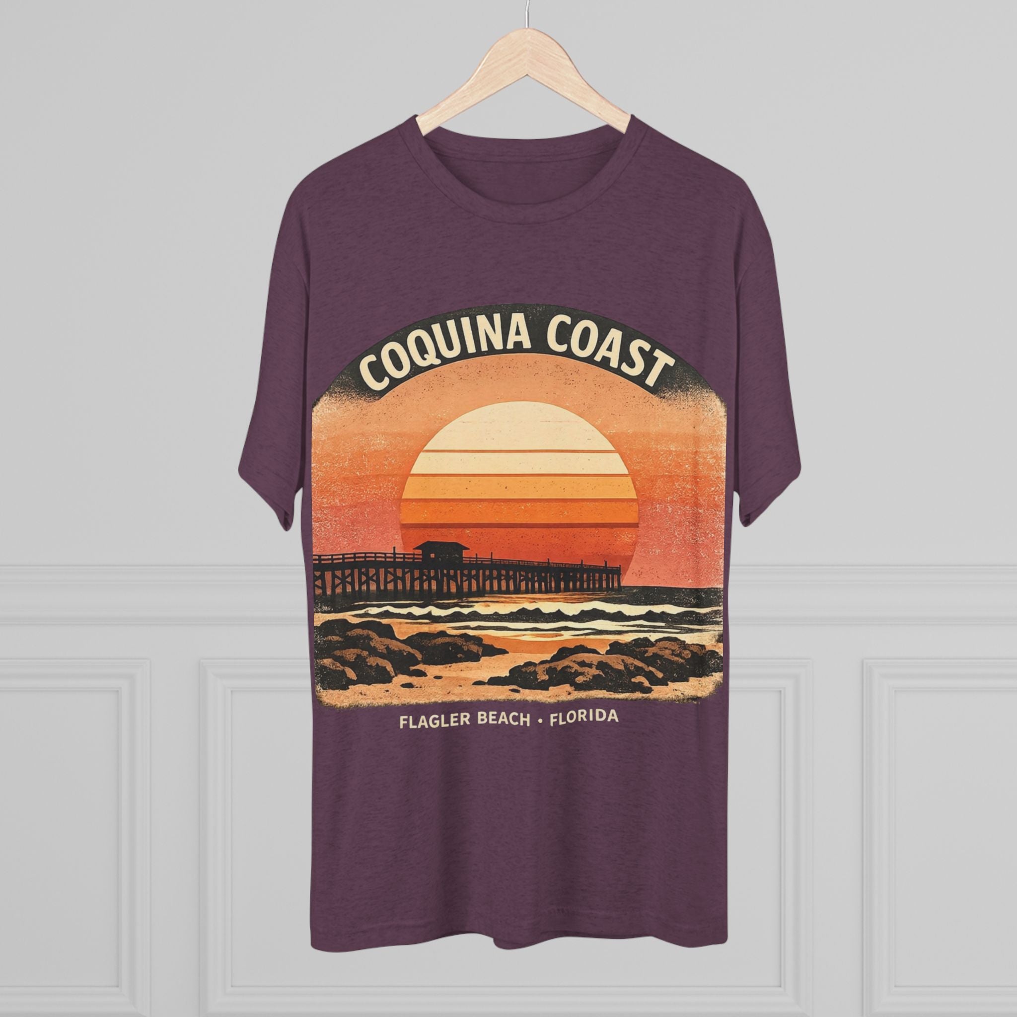 Coquina Coast Flagler Beach Sunset T‑Shirt