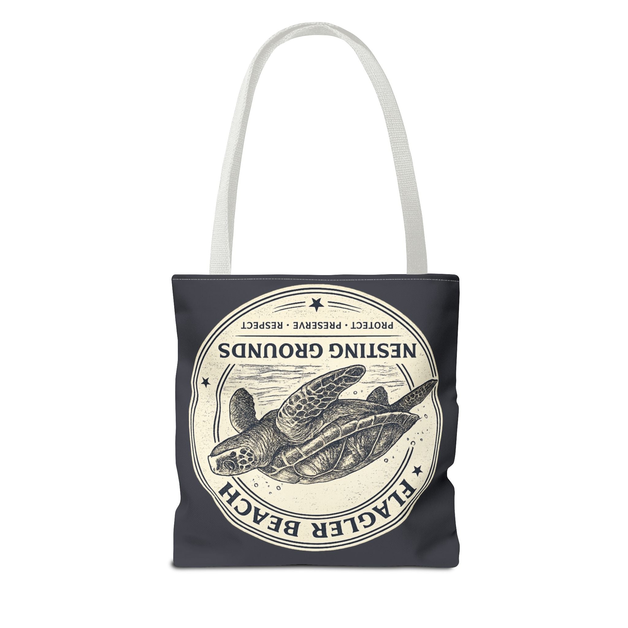 Flagler Beach Turtle Tote Bag — Nesting Grounds Conservation Canvas Tote