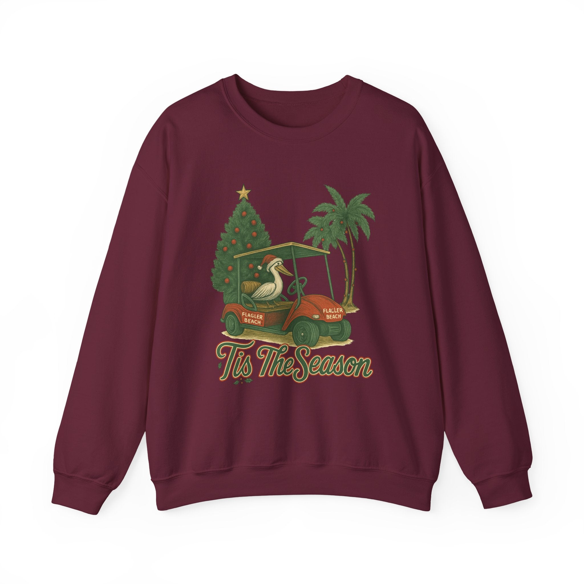 Flagler Beach Christmas Crewneck Sweatshirt - 'Tis The Season