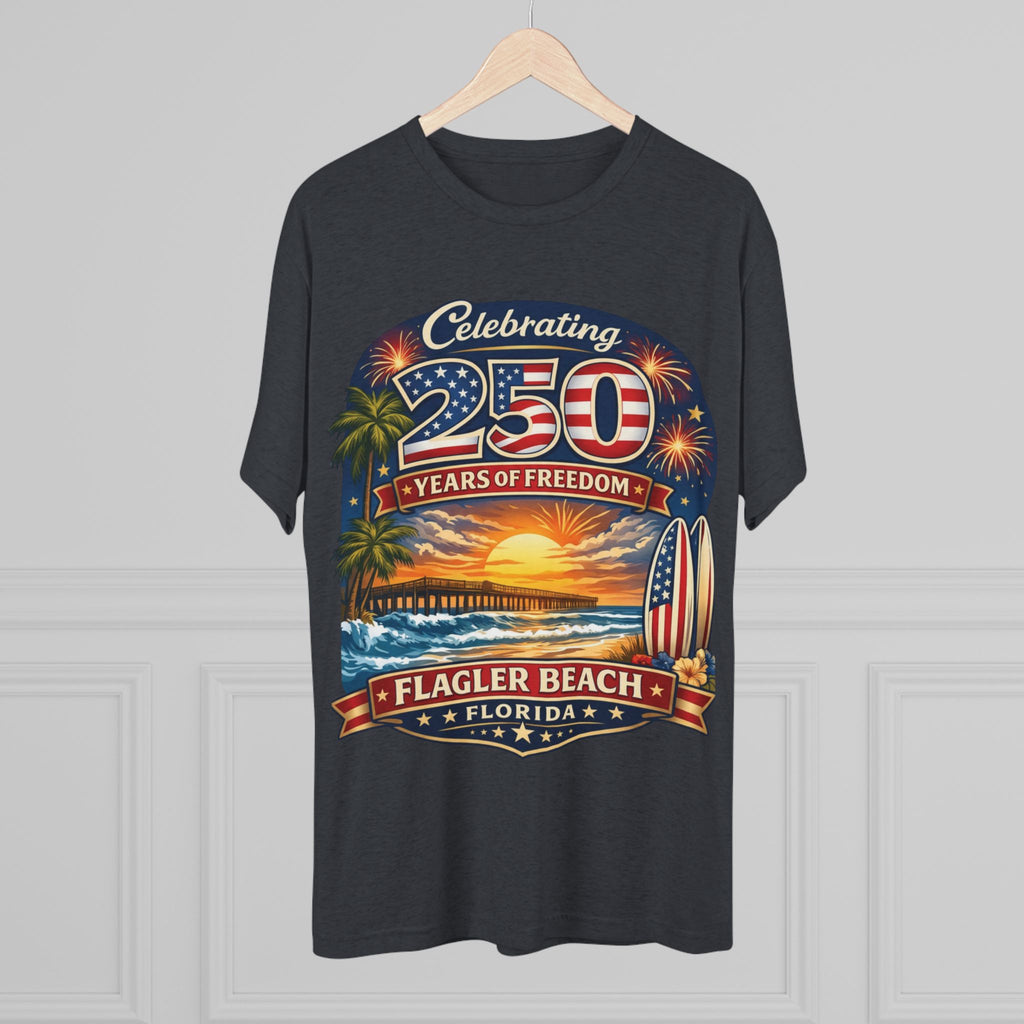 Flagler Beach Florida 250 Years of Freedom Sunset T-Shirt