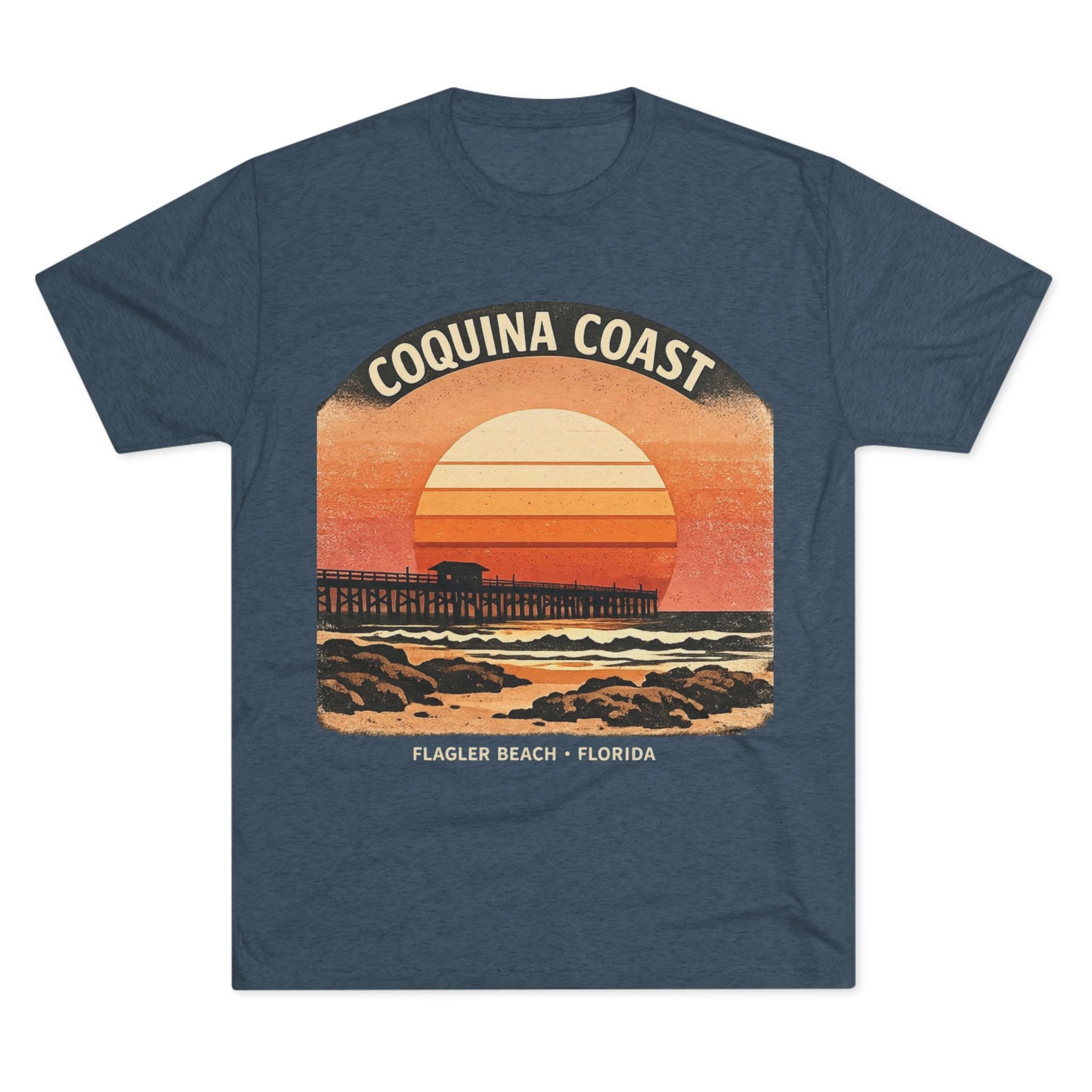 Coquina Coast Flagler Beach Sunset T‑Shirt