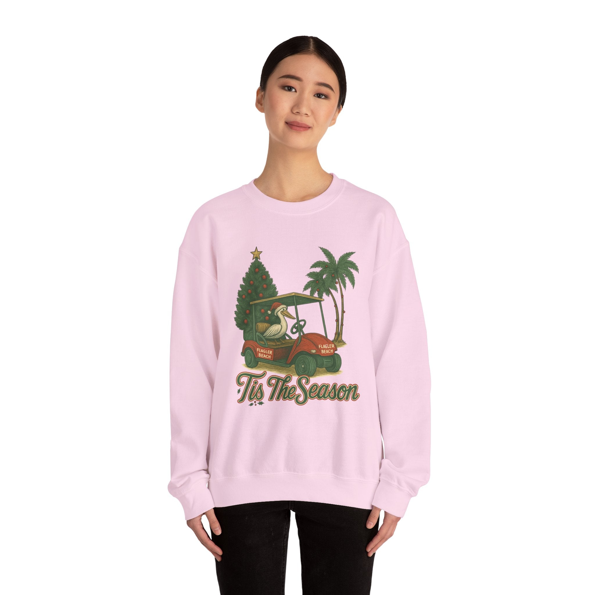 Flagler Beach Christmas Crewneck Sweatshirt - 'Tis The Season