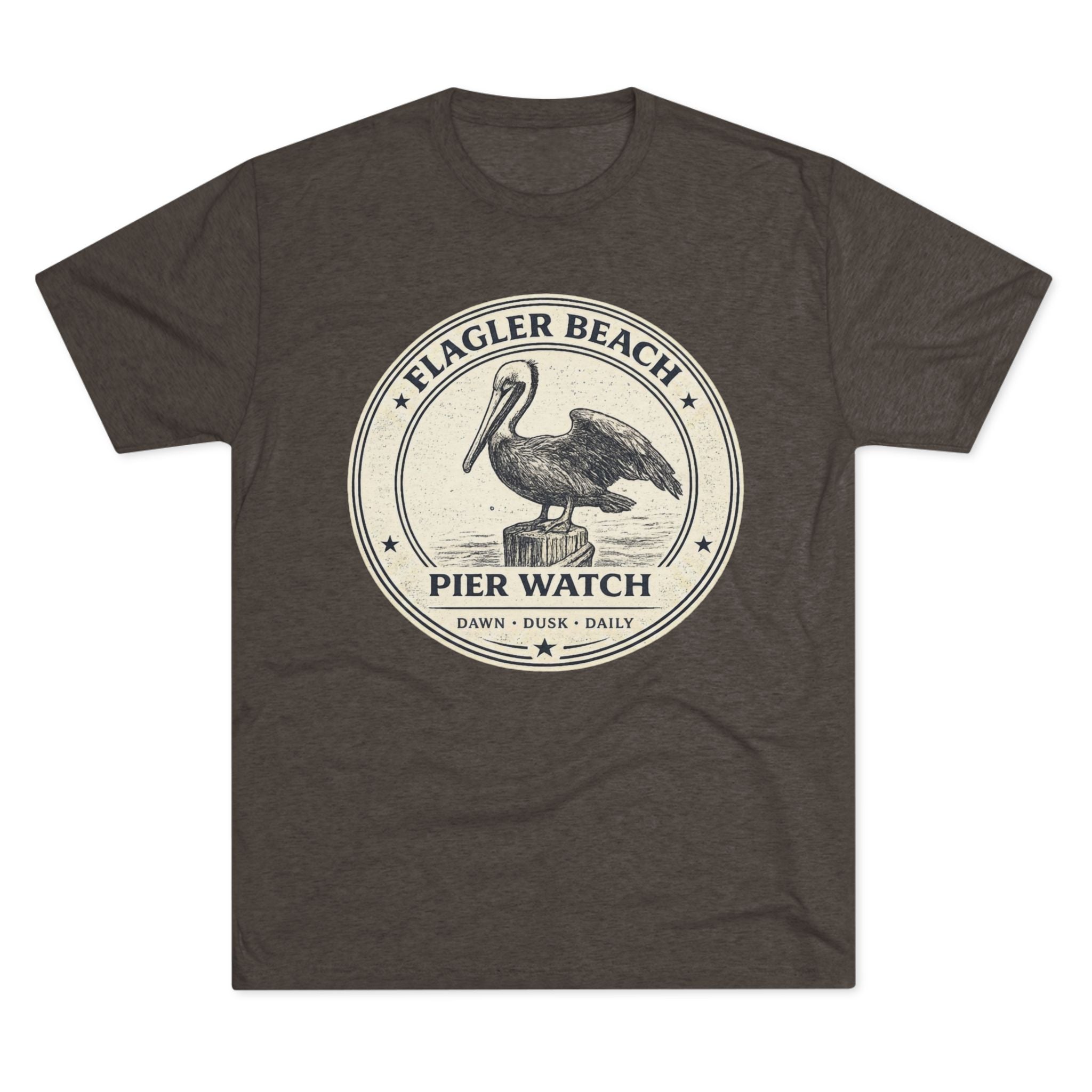 Flagler Beach Pier Watch Pelican T‑Shirt