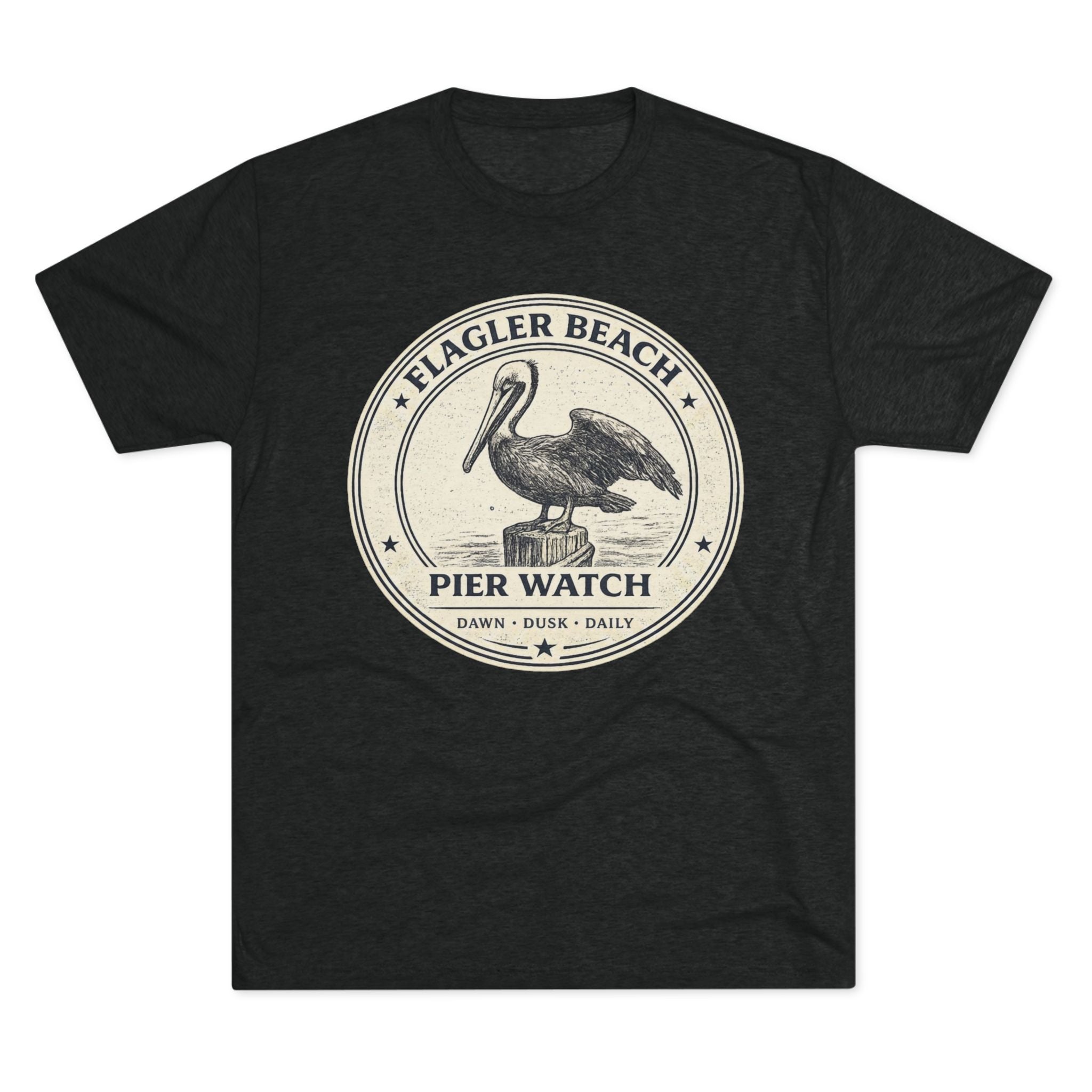 Flagler Beach Pier Watch Pelican T‑Shirt
