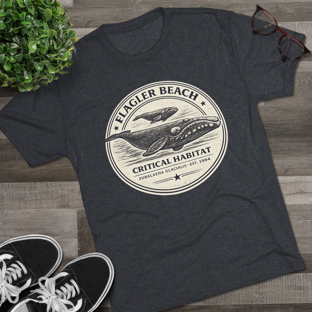 Flagler Beach Whale Tee — Critical Habitat Vintage Surf T‑Shirt