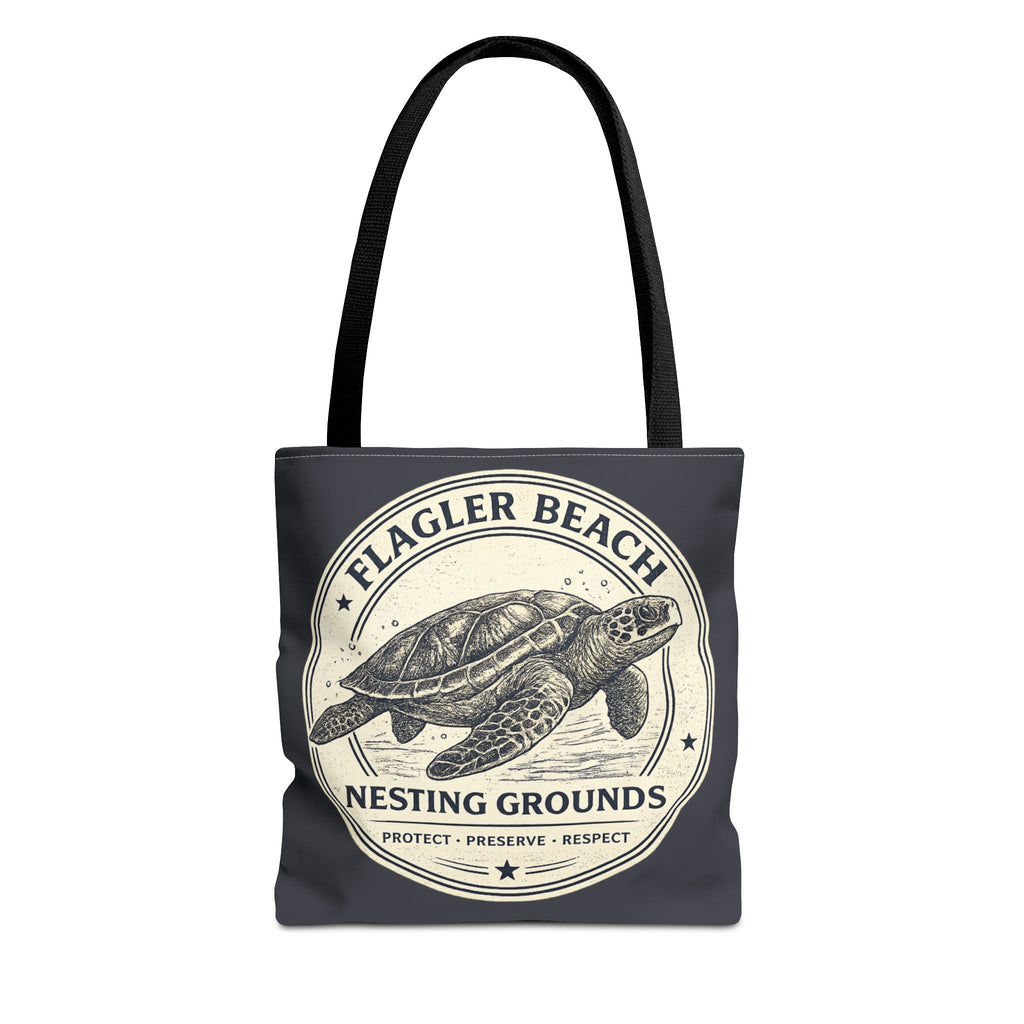 Flagler Beach Turtle Tote Bag — Nesting Grounds Conservation Canvas Tote