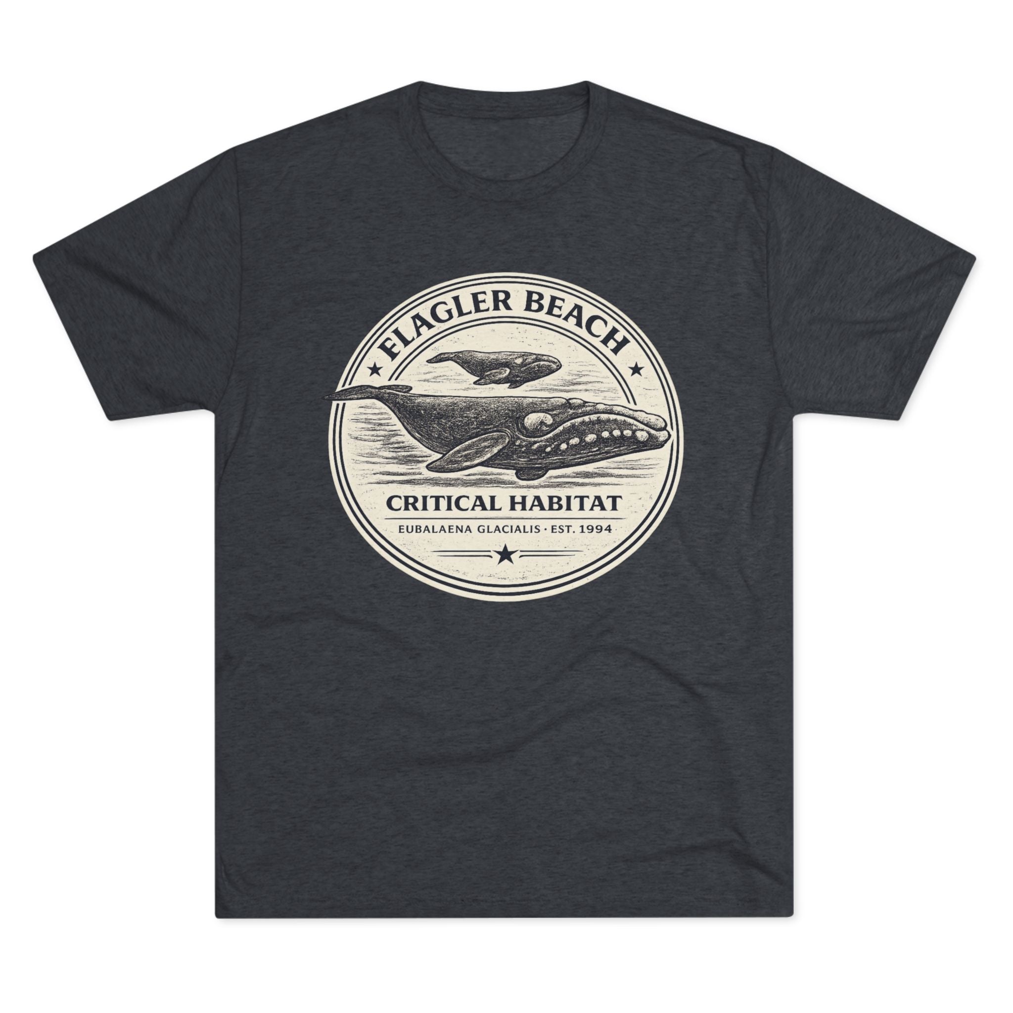 Flagler Beach Whale Tee — Critical Habitat Vintage Surf T‑Shirt