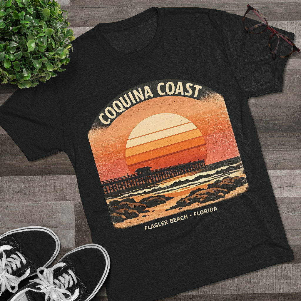 Coquina Coast Flagler Beach Sunset T‑Shirt