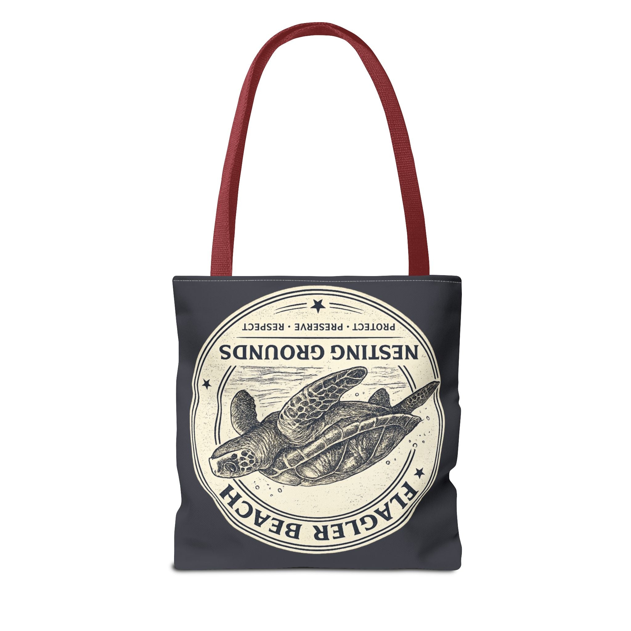 Flagler Beach Turtle Tote Bag — Nesting Grounds Conservation Canvas Tote