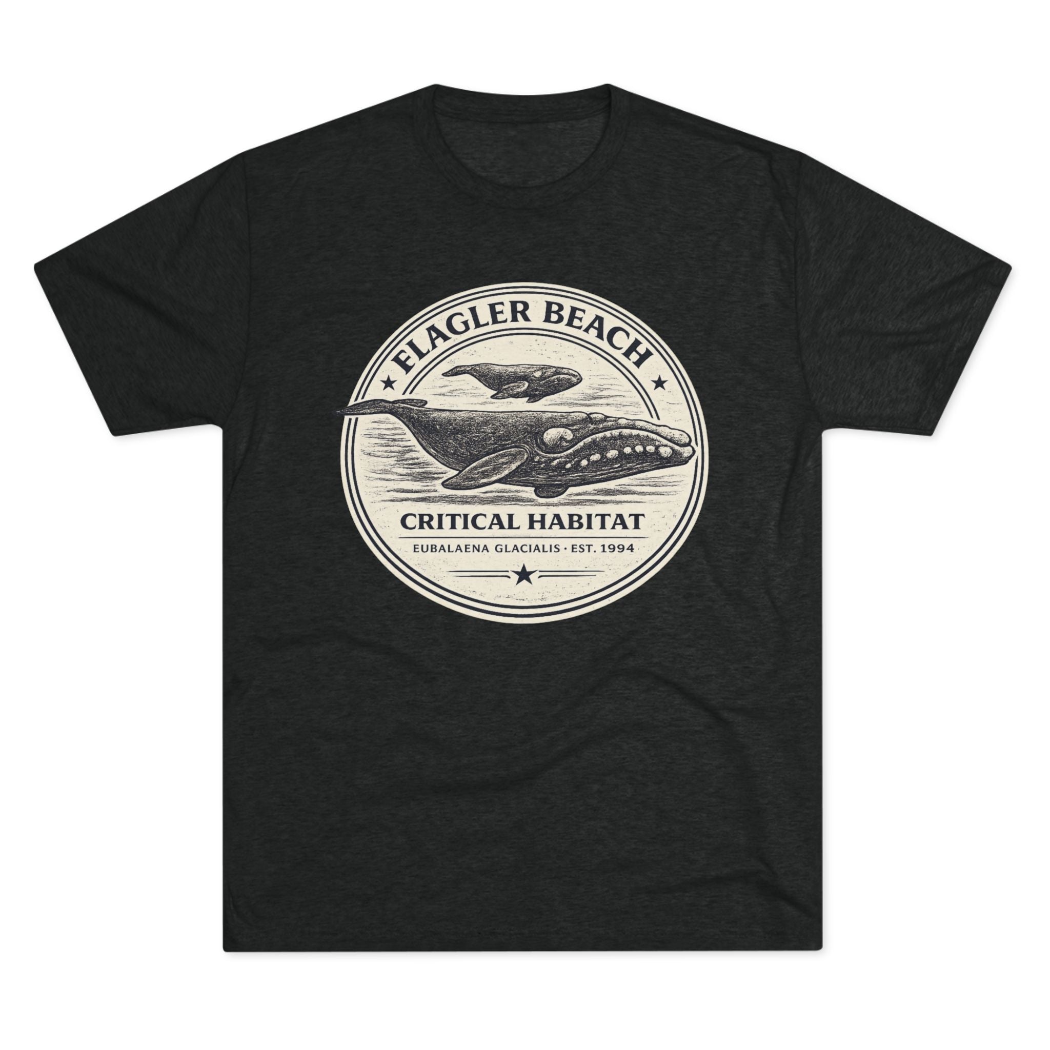 Flagler Beach Whale Tee — Critical Habitat Vintage Surf T‑Shirt