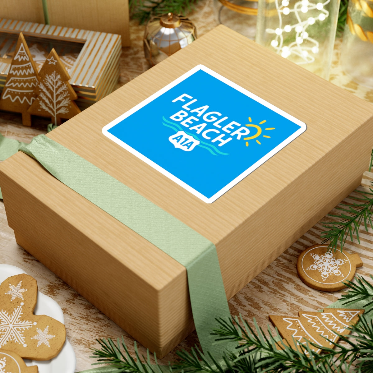 Flagler Beach A1A Sticker — Kiss-Cut Beach Pride Decal for Golf Carts & Coolers