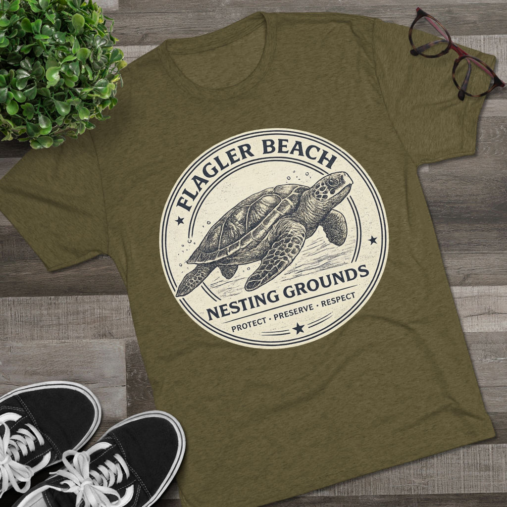 Flagler Beach Sea Turtle Tee — Nesting Grounds Conservation T‑Shirt