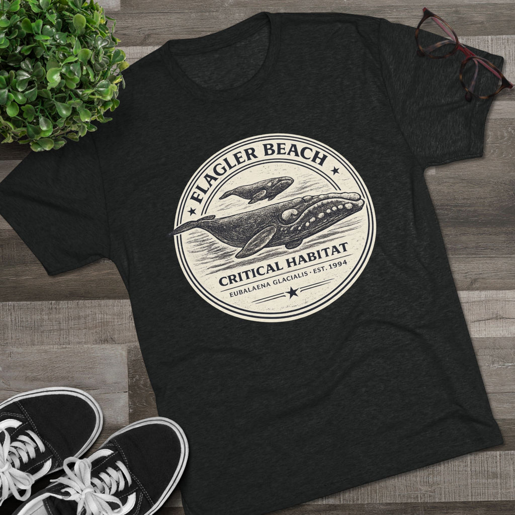 Flagler Beach Whale Tee — Critical Habitat Vintage Surf T‑Shirt