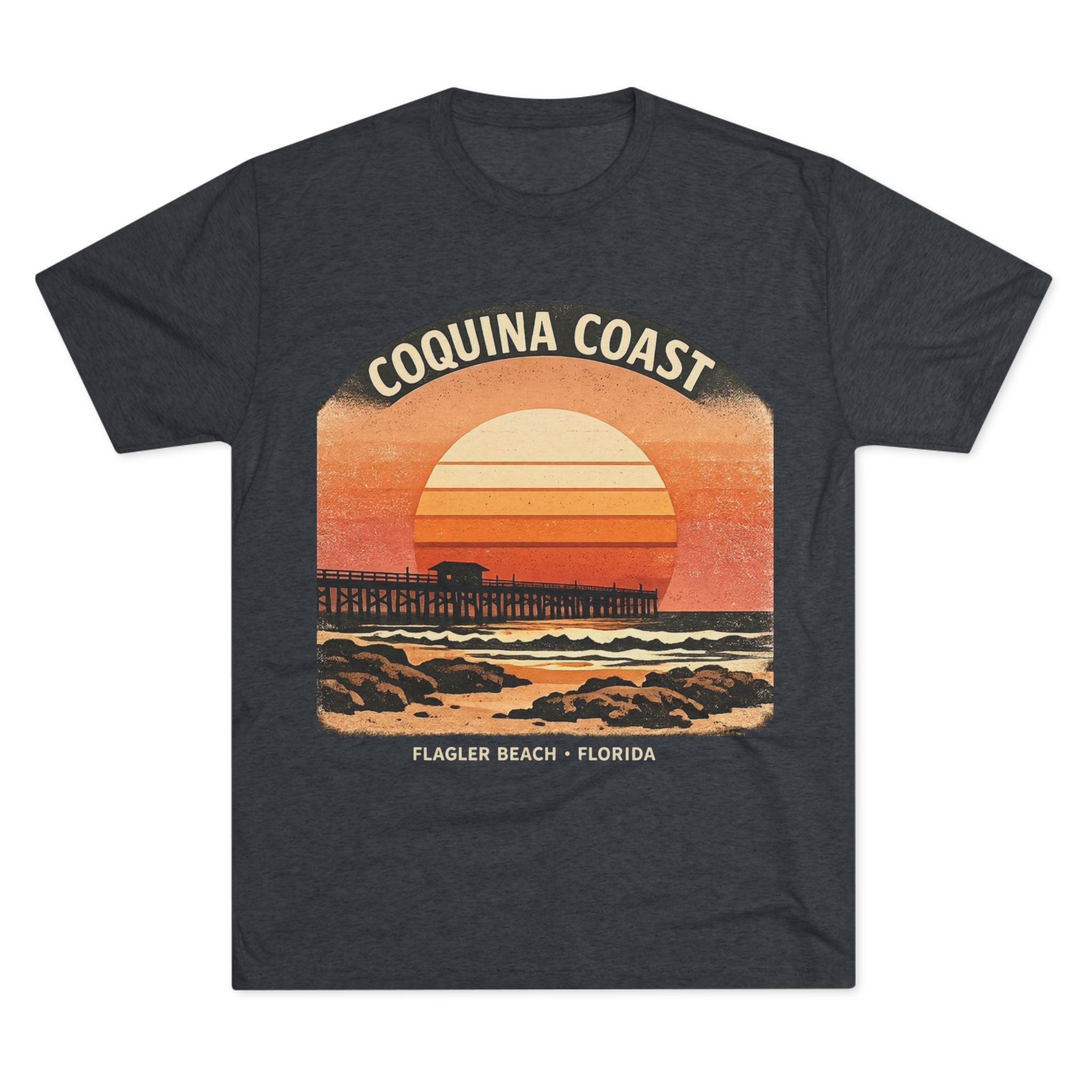 Coquina Coast Flagler Beach Sunset T‑Shirt
