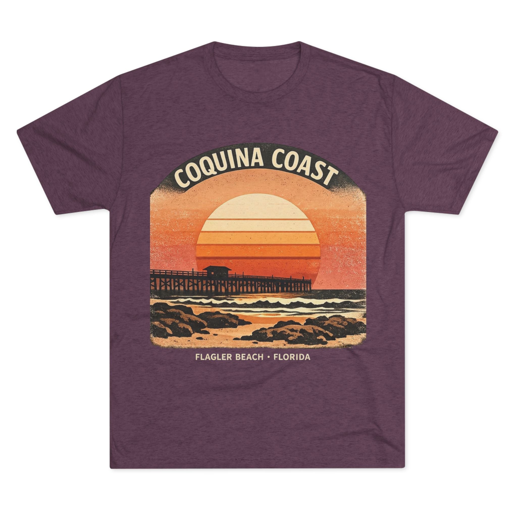 Coquina Coast Flagler Beach Sunset T‑Shirt