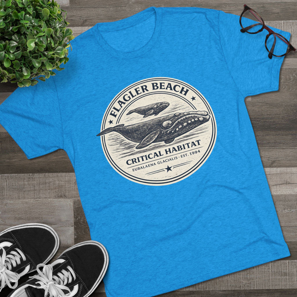 Flagler Beach Whale Tee — Critical Habitat Vintage Surf T‑Shirt
