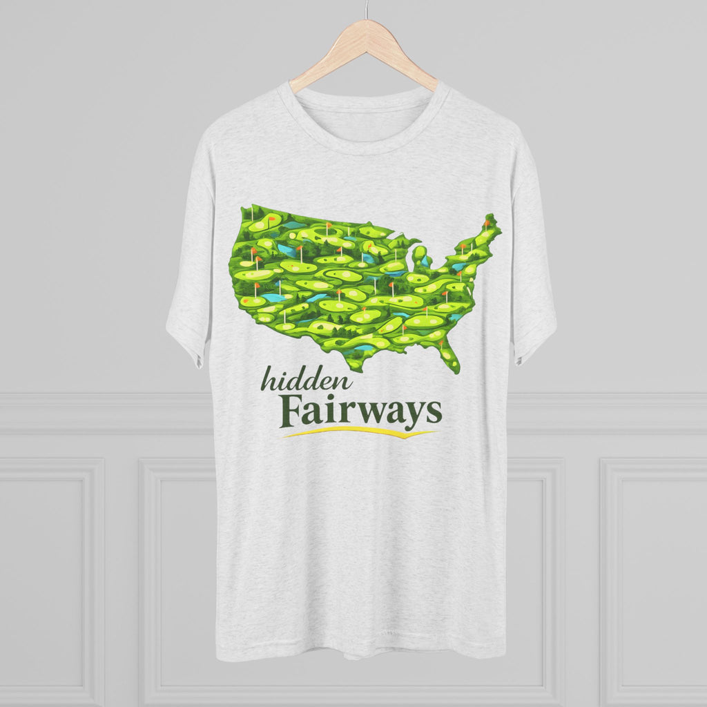 Golf Map T‑Shirt — "Hidden Fairways" USA Course Art