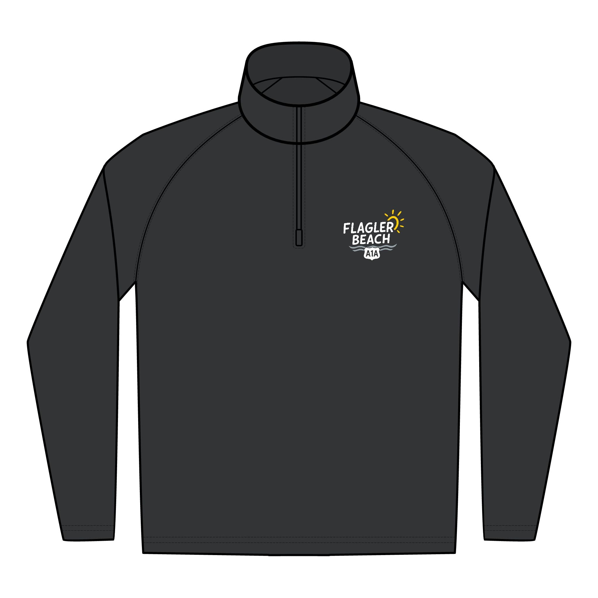 Flagler Beach Embroidered Quarter-Zip Pullover — Men's Performance Pullover