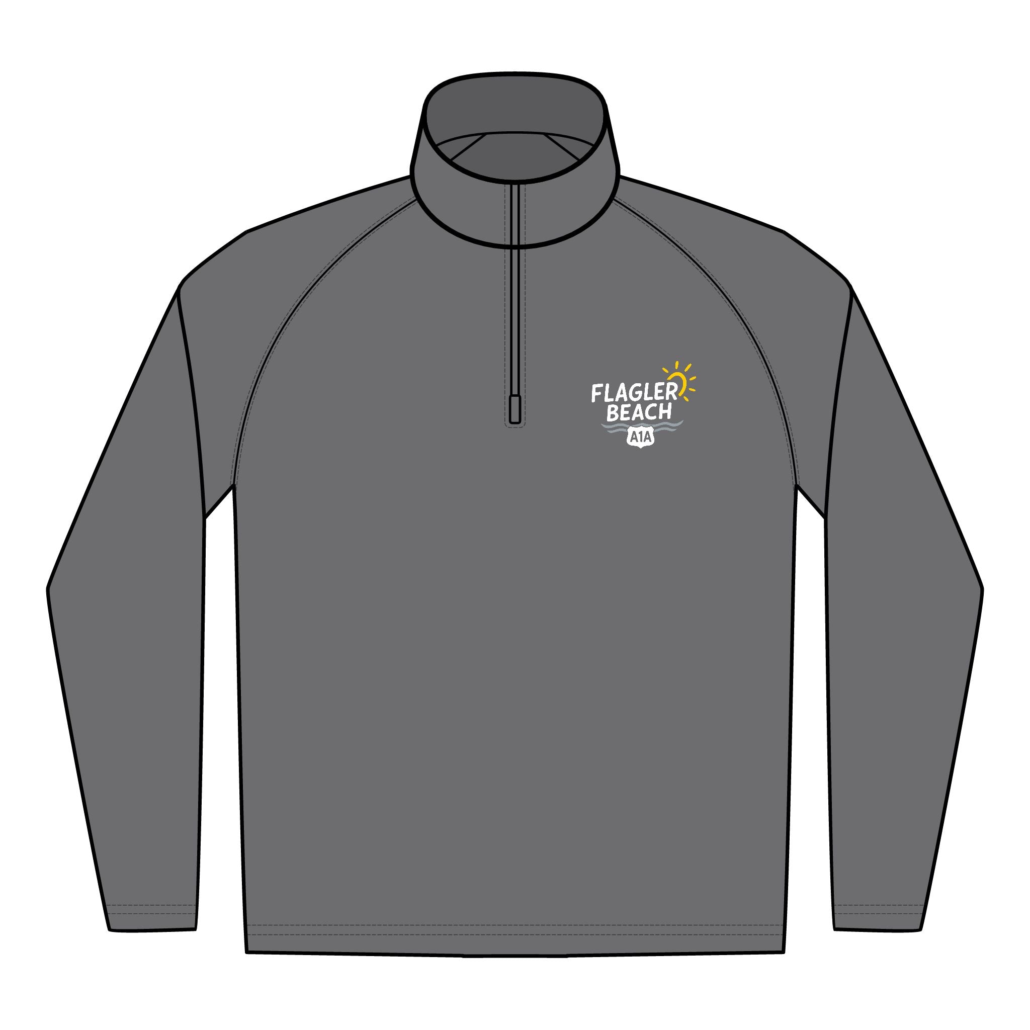 Flagler Beach Embroidered Quarter-Zip Pullover — Men's Performance Pullover