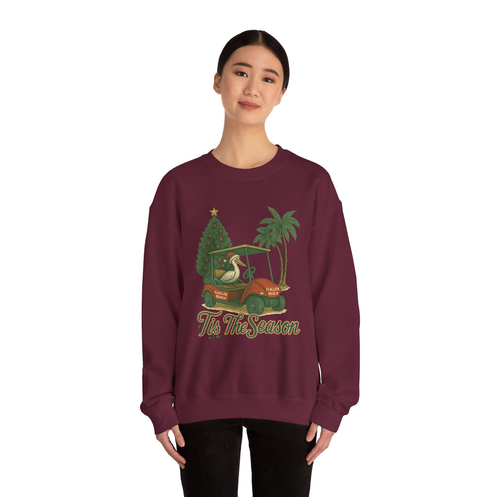 Flagler Beach Christmas Crewneck Sweatshirt - 'Tis The Season