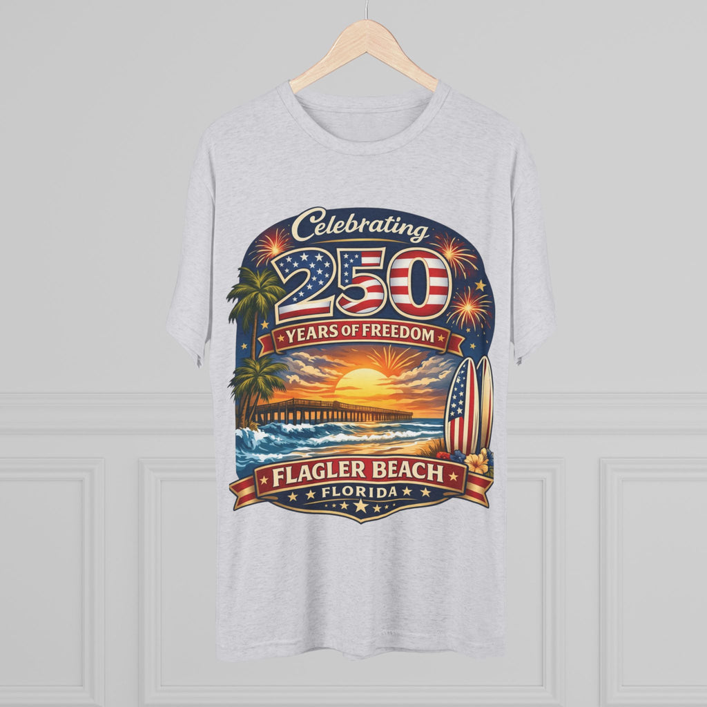 Flagler Beach Florida 250 Years of Freedom Sunset T-Shirt