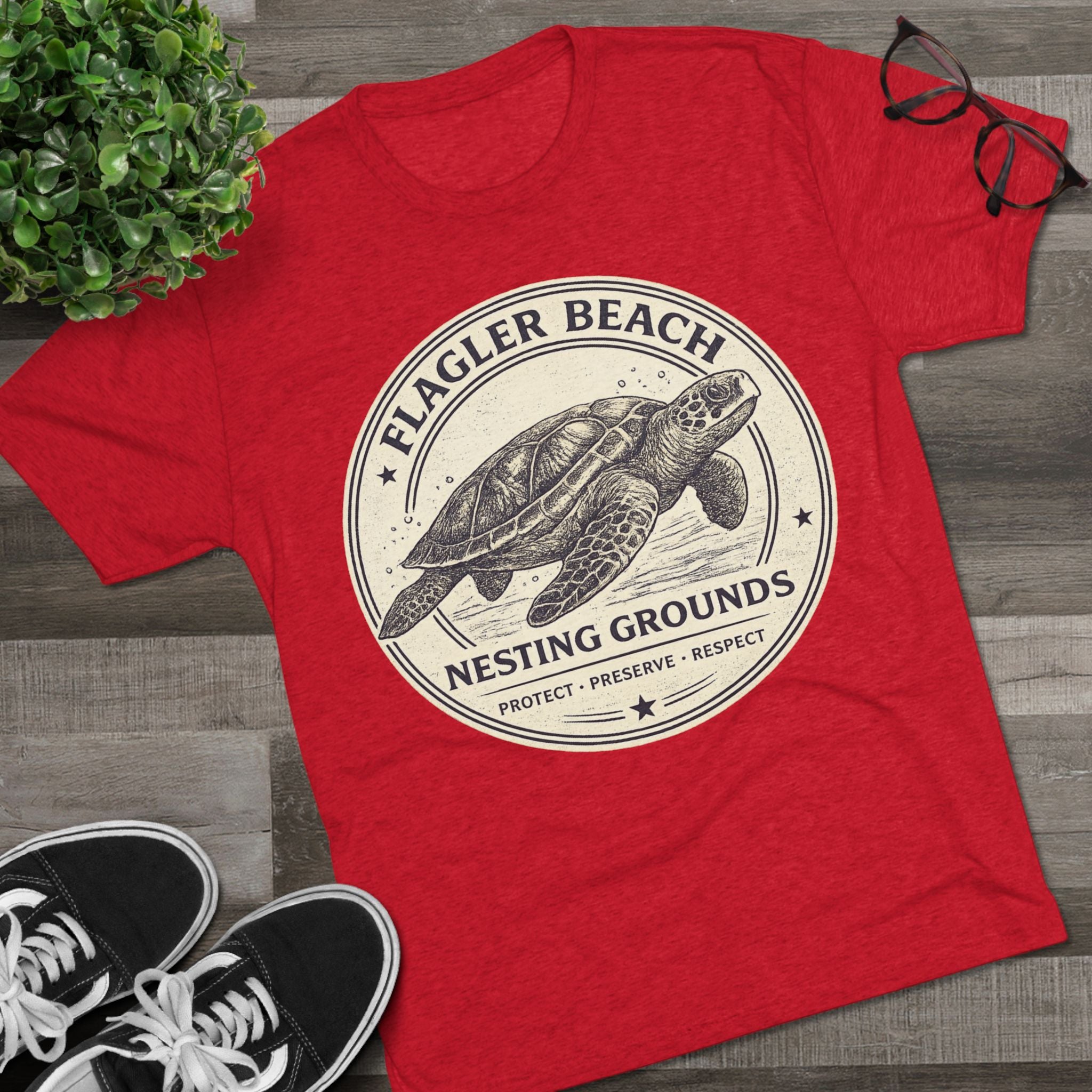 Flagler Beach Sea Turtle Tee — Nesting Grounds Conservation T‑Shirt