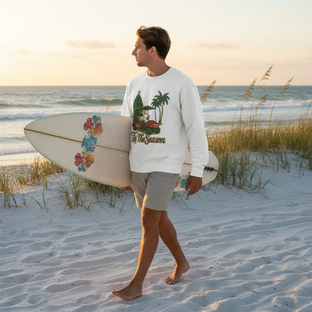 Flagler Beach Christmas Crewneck Sweatshirt - 'Tis The Season
