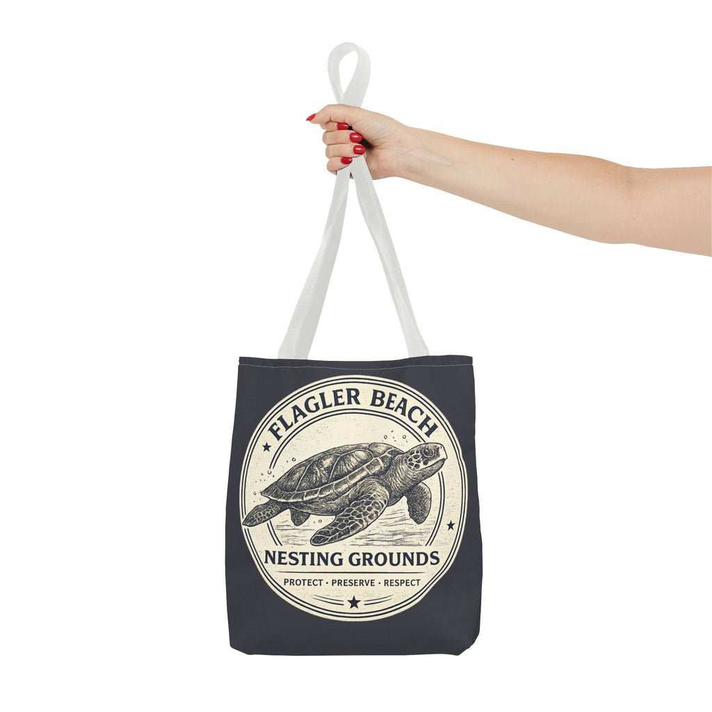 Flagler Beach Turtle Tote Bag — Nesting Grounds Conservation Canvas Tote